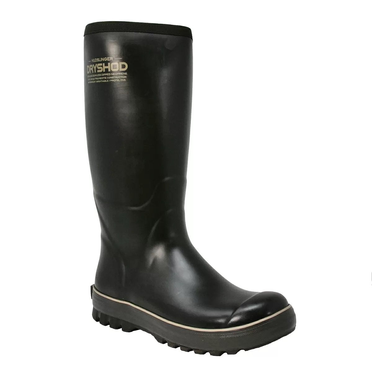 DRYSHOD® Mudslinger Hi Premium Rubber Farm Boots - Waterproof Work Boots for Men & Women - Heavy Duty Slip Resistant Outdoor Boots for Farming, Hunting, and Construction Work