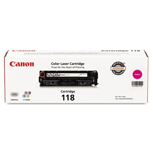 Canon 118 (2660B001) Magenta Toner Cartridge - 2,900 Page Yield - OEM Compatible for Printers | Perfect for Office Printing & High Volume Documents