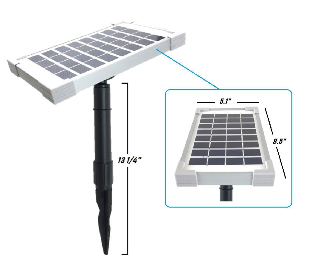 AEO Solar Powered Air Pump Kit with 2 Airstones, 22GPH Air Pump & 2.5W Solar Panel for Fish Pond, Aquaculture, Hydroponics - Ideal for Outdoor Fish Tanks, Garden Ponds, and Hydroponic Systems