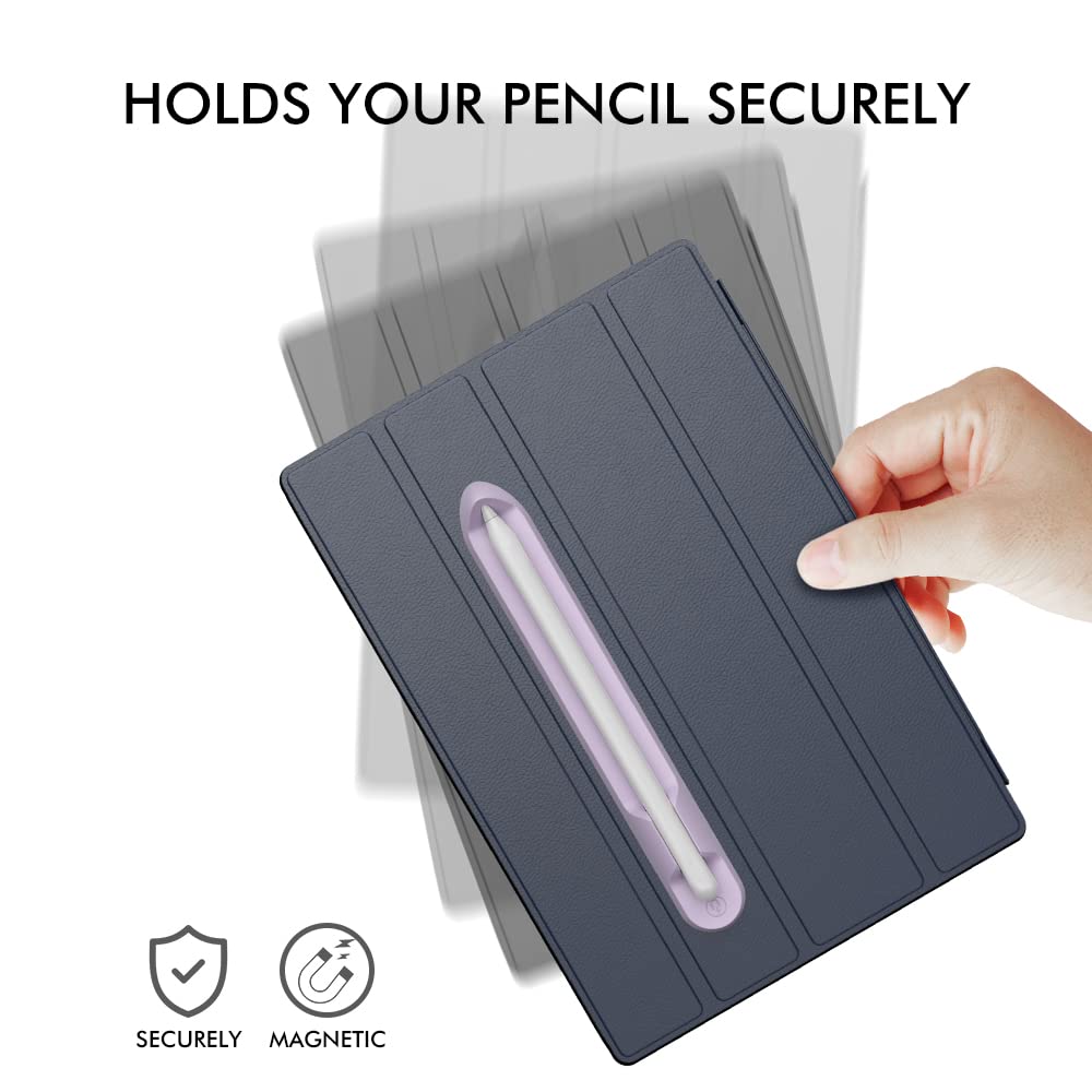 AhaStyle Magnetic Pencil Holder for Apple Pencil 1st/2nd Gen & iPad Pro - Strong Adhesive Sticker for iPad Pen & Stylus (Lavender) | Perfect for Office, School & Creative Work