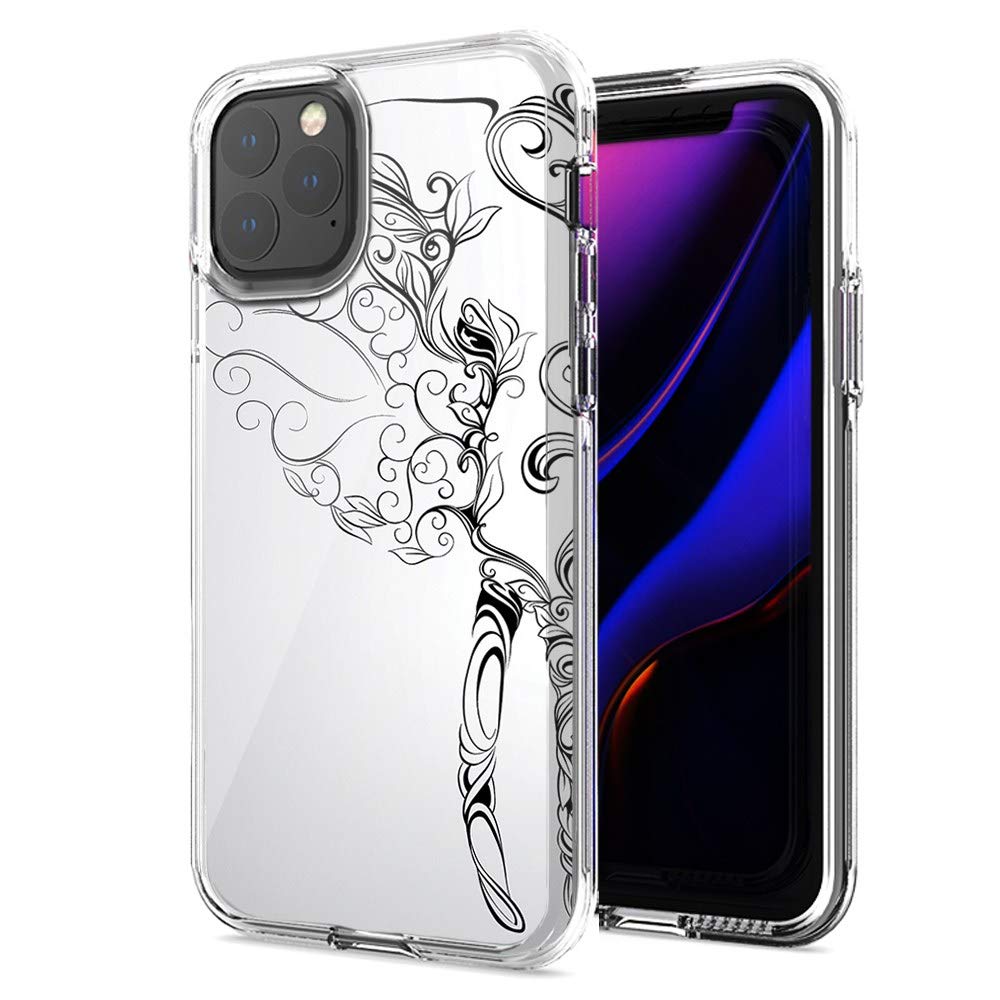 Premium Abstract Elephant Design Double Layer Protective Case for Apple iPhone 12 Pro/iPhone 12 - Durable Shockproof Cover for Everyday Use, Travel & Outdoor Activities