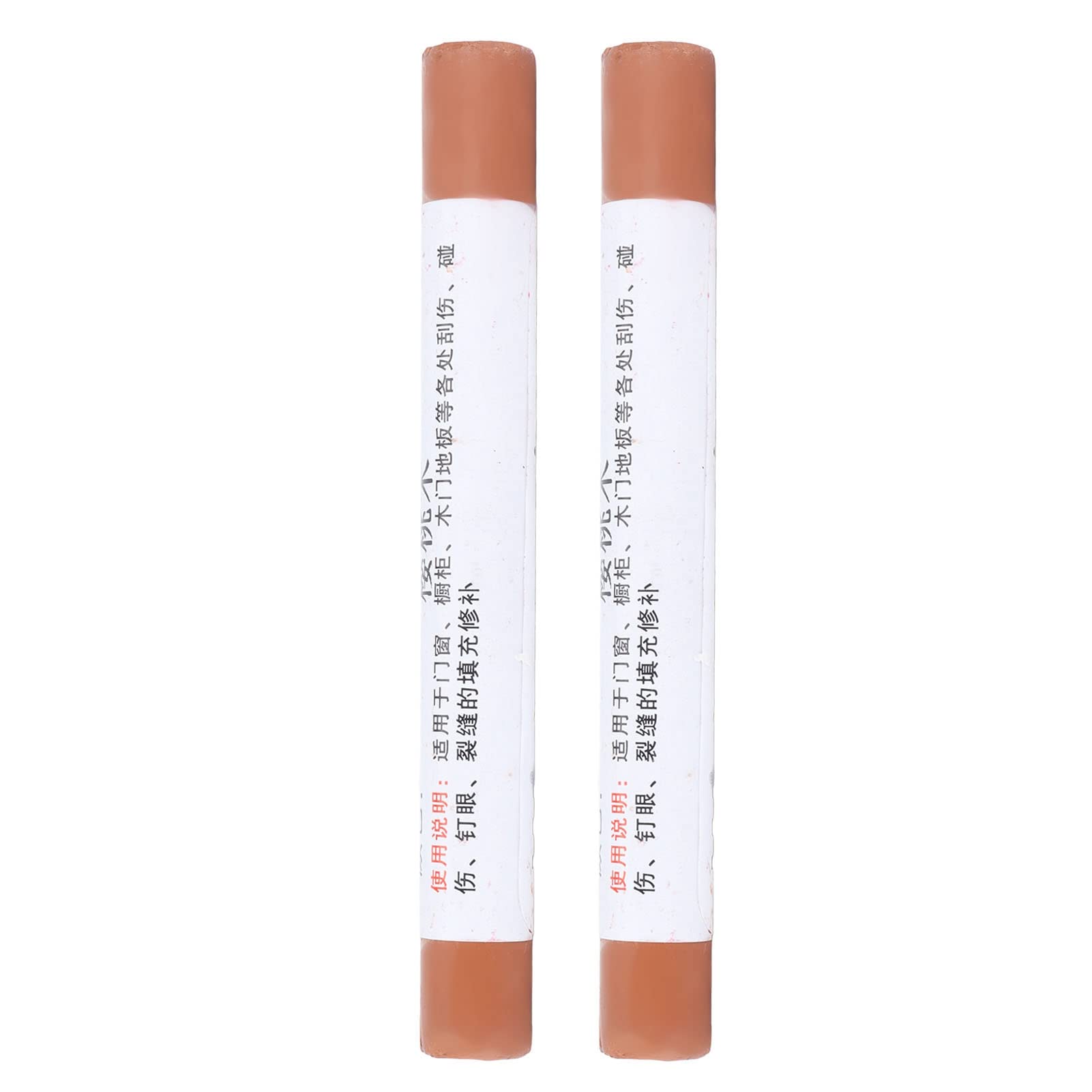 TeamSky 2-Pack Wood Furniture Repair Crayons - Scratch & Mark Touch-Up Paint Pens for Floors, Tables, Chairs (Cherry Wood Color) - Perfect for Home, Office & Rental Property Maintenance