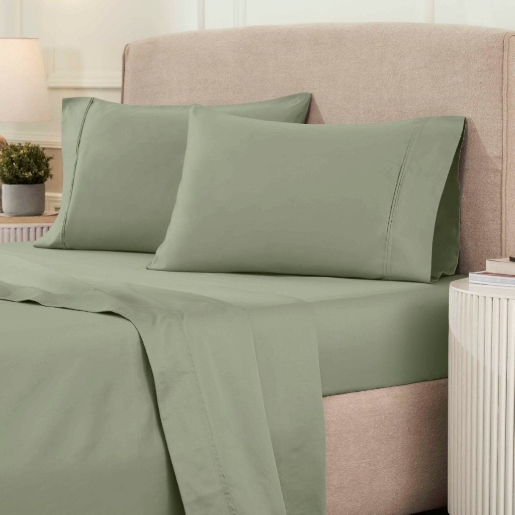 Premium 1200 Thread Count Egyptian Cotton Sheet Set - Eco-Friendly, Breathable & Hypoallergenic - Perfect for Luxury Bedding & Hot Sleepers