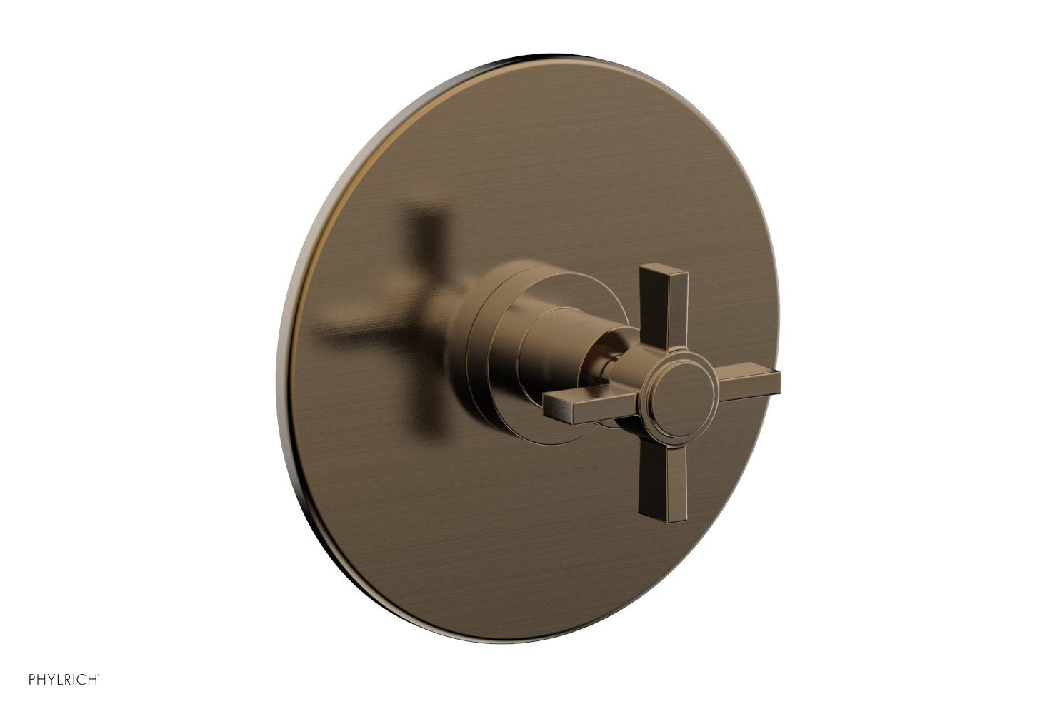 BASIC 1/2 Thermostatic Shower Trim with Blade Cross Handle - DTH137 - Perfect for Modern Bathroom Renovations & Spa-Like Shower Experience