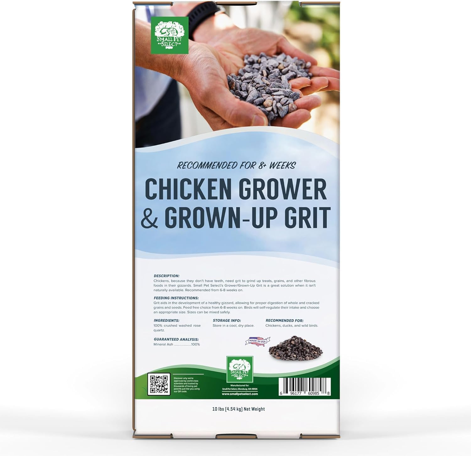 Small Pet Chicken Grit 10lb - Digestive Aid for Adult Poultry & Birds