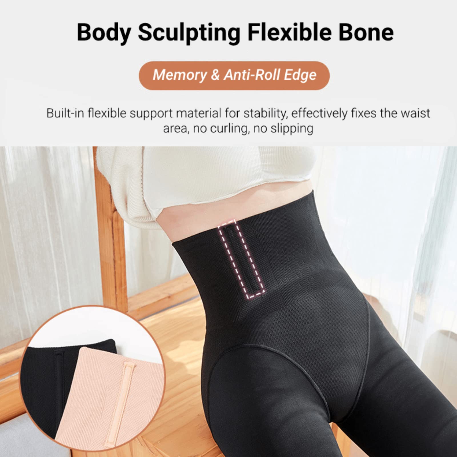 Aobiono Women's Fleece Lined Thermal Tights - High Waist Tummy Control Pantyhose, Warm Plush Winter Stockings for Cold Weather, Yoga & Outdoor Activities