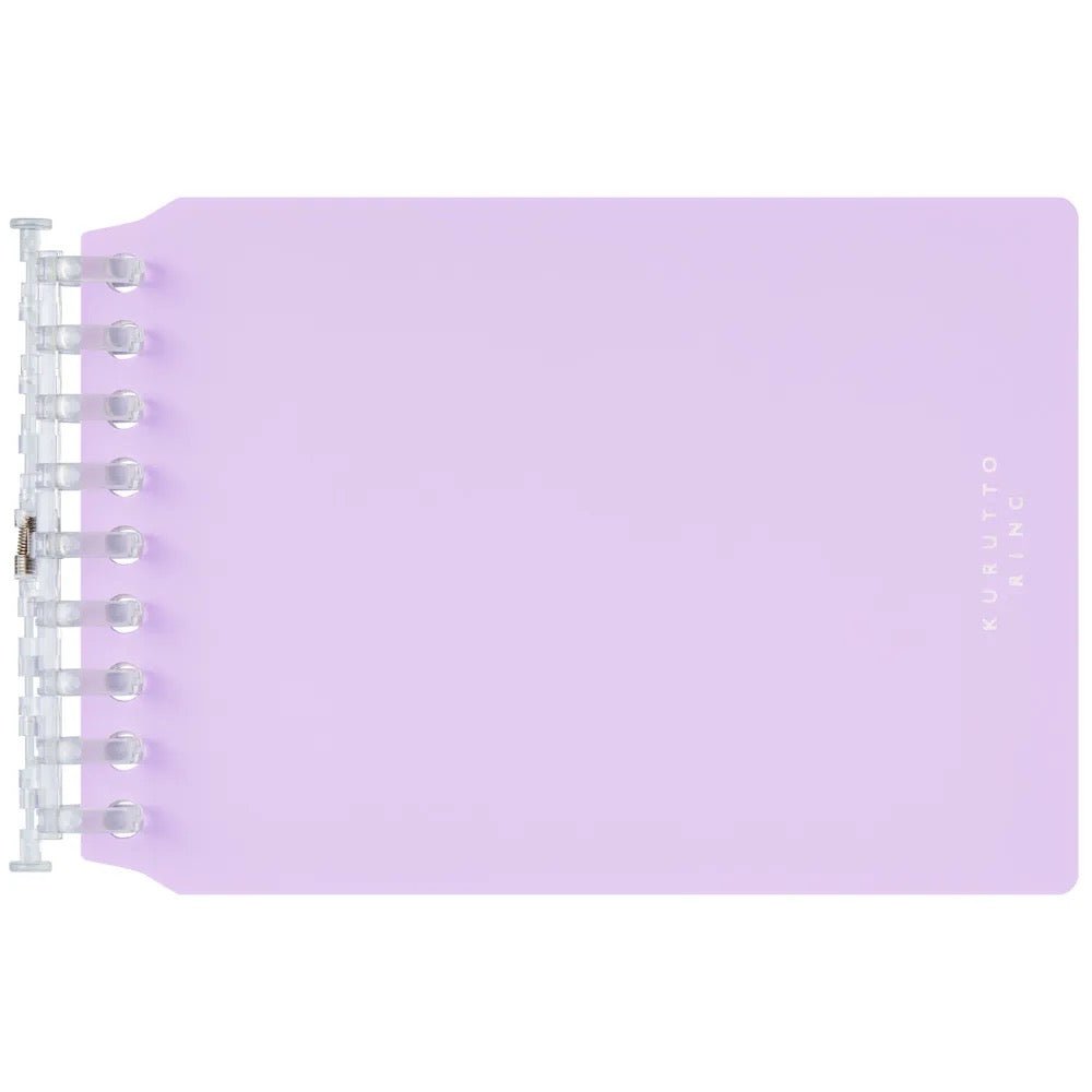 Maruman Kurutto Ring Mini Binder Set - 6-Ring Loose Leaf Notebook for School, Office & College - Compact Organizer for Notes, Planner & Journal - A5 Size (Black) - Perfect for Students, Professionals & Daily Planning
