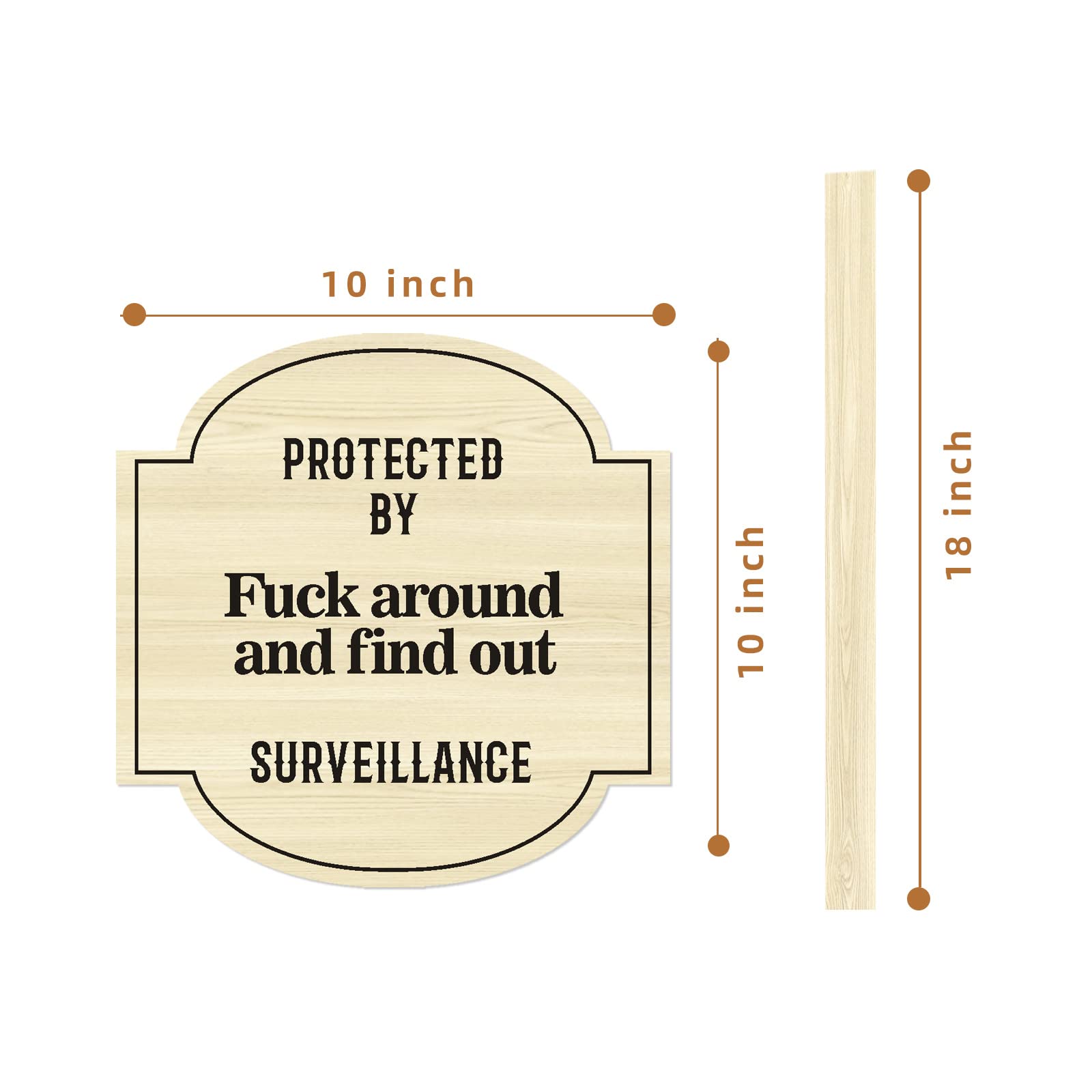 Protected by Sign Fuck Around and Find Out - Yard Sign for Home Security (Design D) | Deter Intruders & Protect Your Property