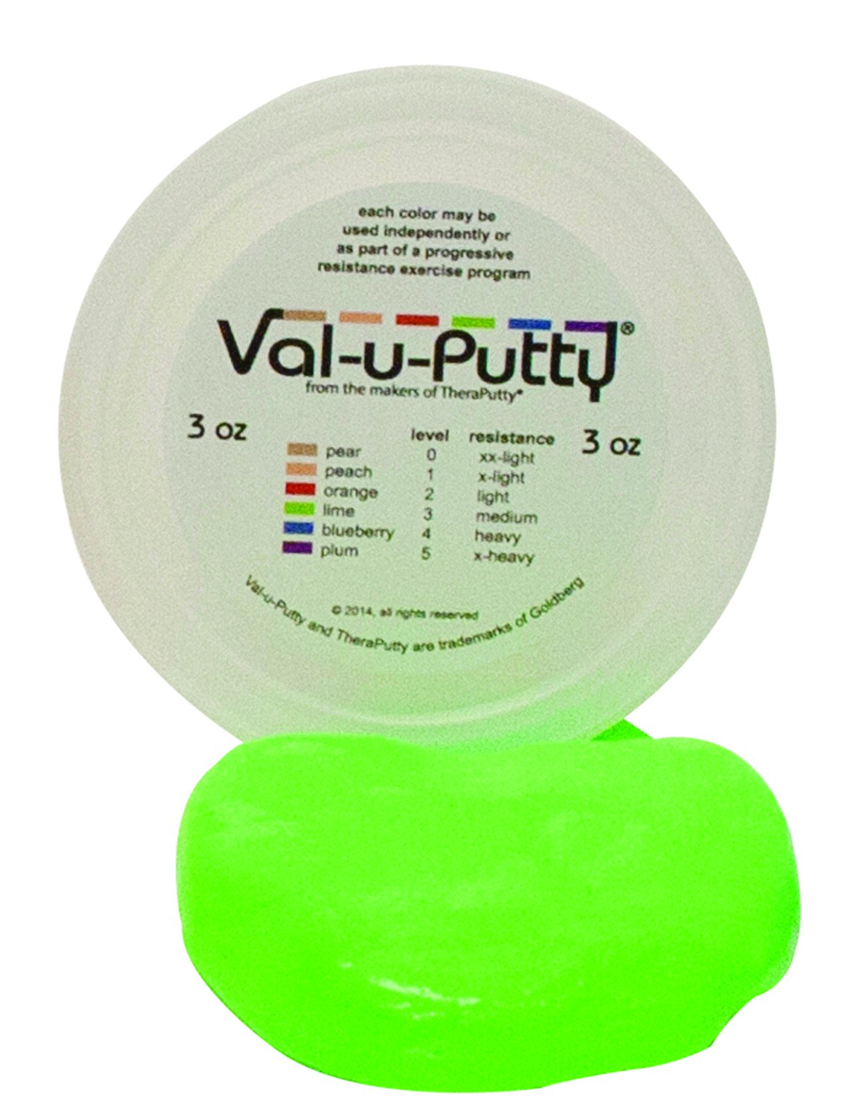10-3913 Therapeutic Exercise Putty for Hand Therapy - Lime Green, 3 oz - Strengthen Grip & Improve Dexterity - Ideal for Rehabilitation, Arthritis & Stress Relief