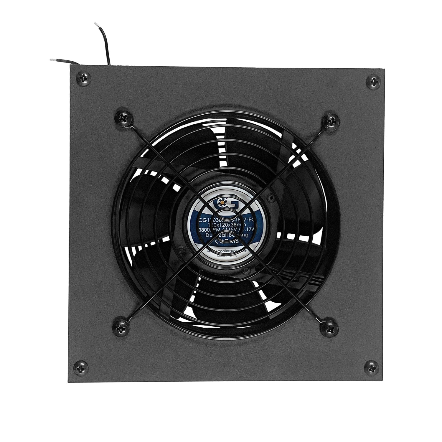 120mm High Airflow EC Fan - Single Bracket Inline Fan for PC Cooling, Server Racks & Home Ventilation | Quiet & Energy Efficient