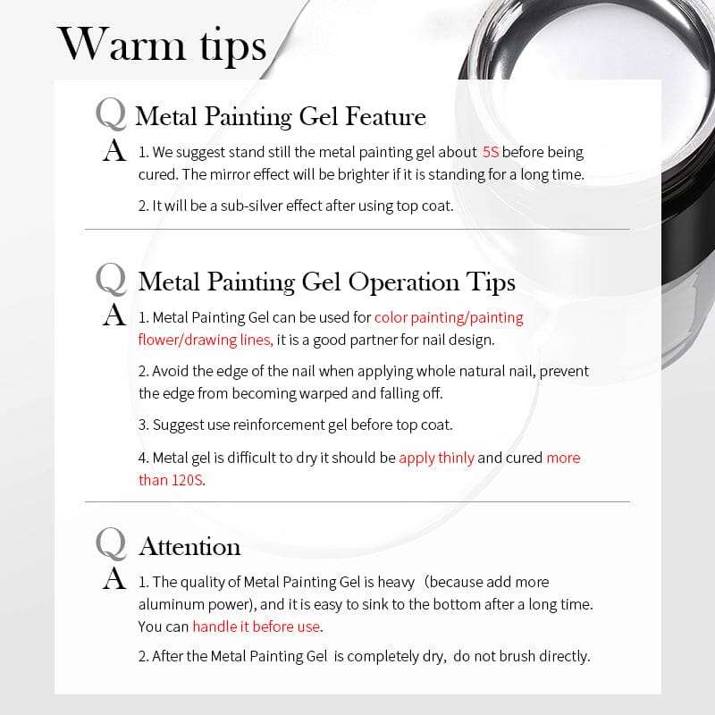Super Shine Silver Metallic Paint Gel - High Gloss Finish for DIY Crafts, Nail Art, and Model Painting - Perfect for Home Decor, Automotive Detailing & Creative Projects
