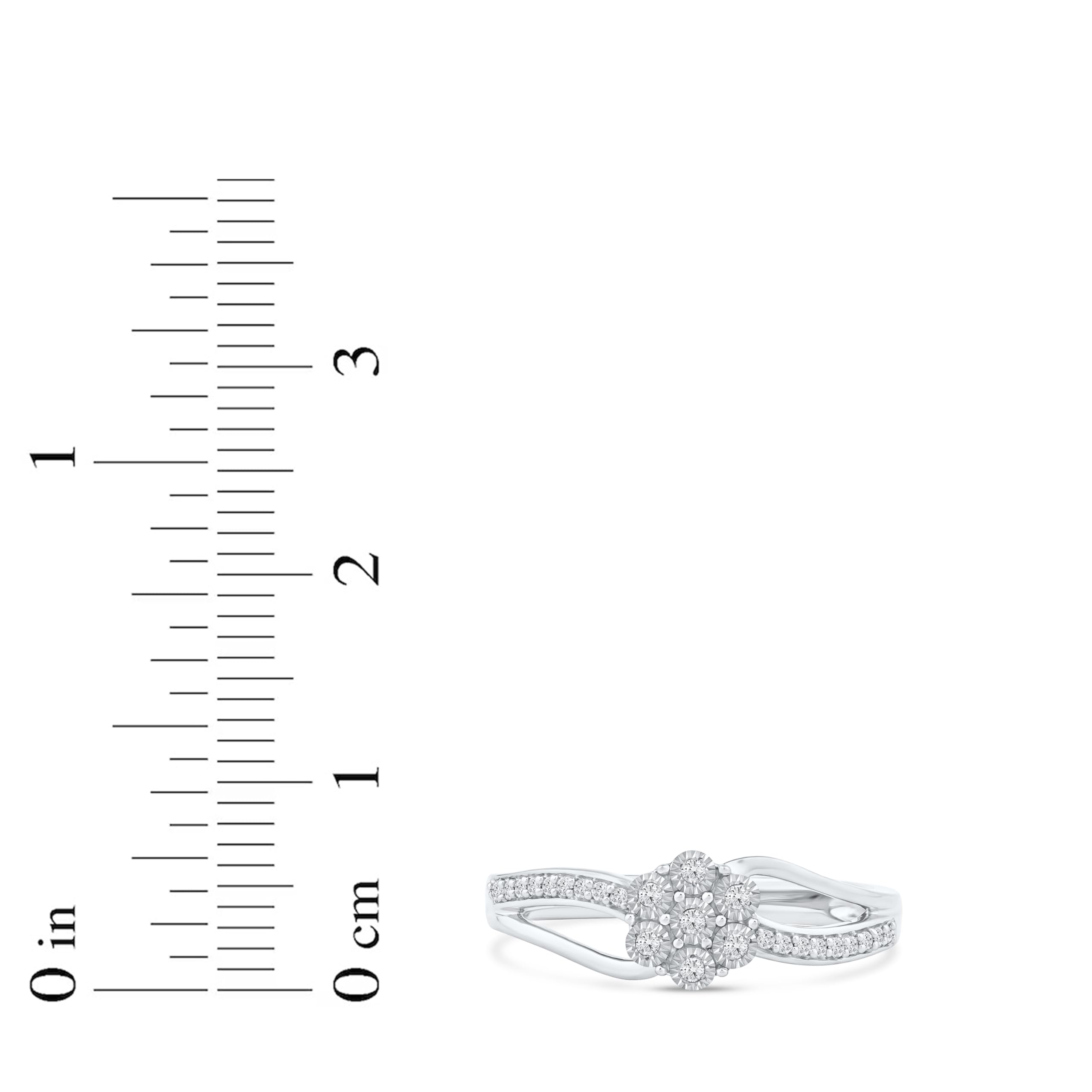DZON Sterling Silver 1/10 CT TDW Diamond Promise Ring for Women - Perfect for Anniversaries, Engagements & Romantic Gifts