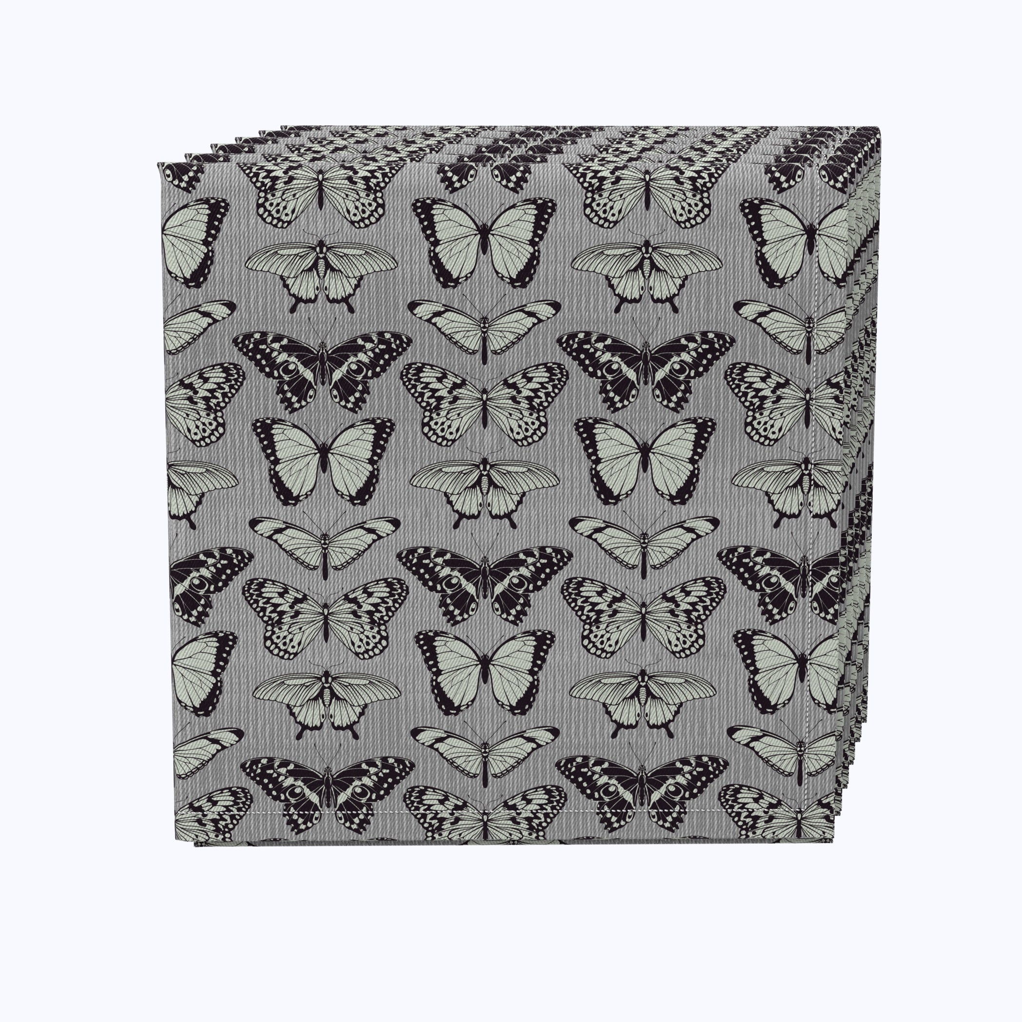 Butterflies Tile Design Napkins - Floral Butterfly Printed Paper Napkins for Party, Wedding, Baby Shower & Home Decor - 20 Pack