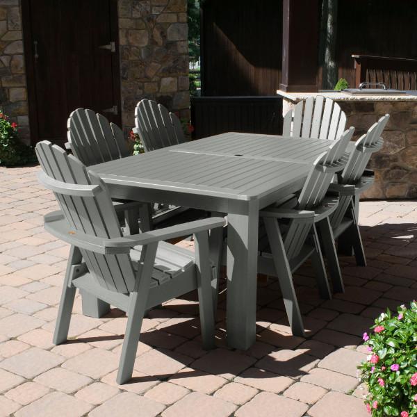 Hamilton Adirondack 7-Piece Rectangular Outdoor Dining Set - Patio Furniture for Backyard, Garden & Poolside Dining