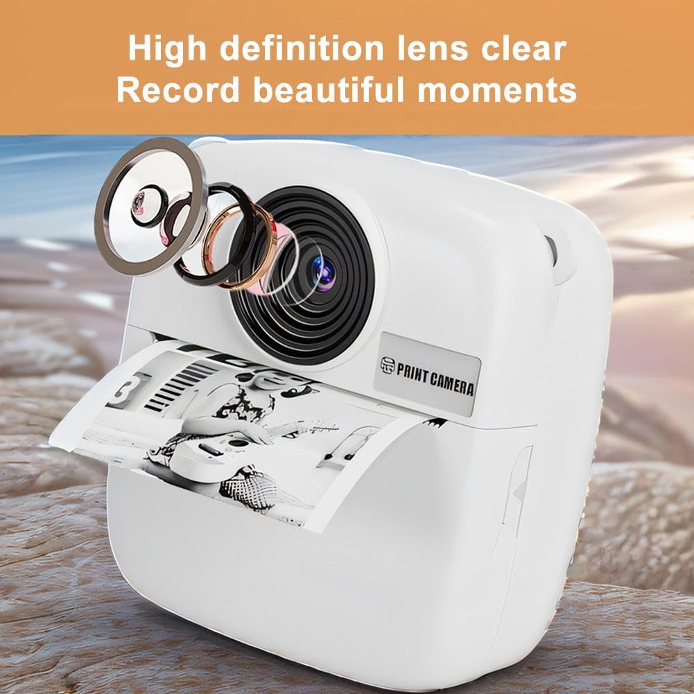 Instant Print Camera for Kids - Portable Digital Camera with Instant Photos, Fun Toddler Toy for Boys & Girls (Purple) - Perfect Birthday Gifts for Children - Capture Travel, Family Moments & School Events - Great for Parties, Vacations & Everyday Adventures
