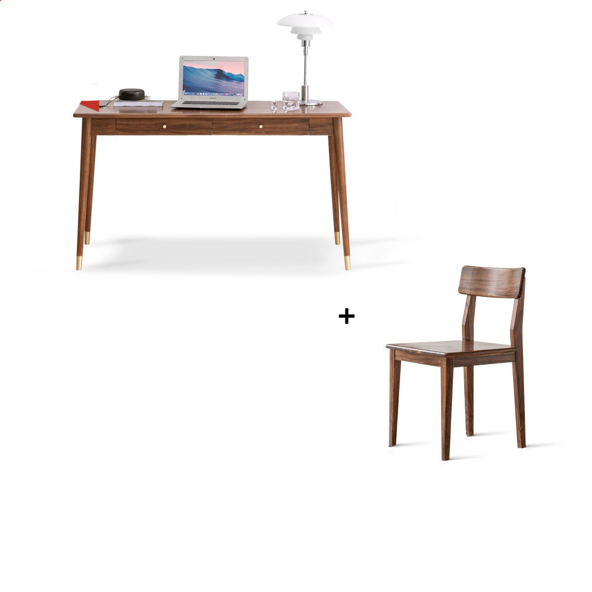 Premium Black Walnut Solid Wood Office Desk - Handcrafted Executive Workstation for Home & Business | Perfect for Remote Work, Study & Professional Workspaces