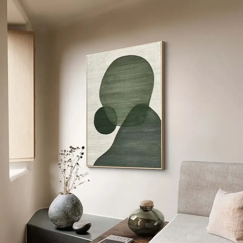 Abstract Tranquility Art Painting - Modern Wall Decor for Living Room, Bedroom & Office - Handmade Canvas Artwork #WS013