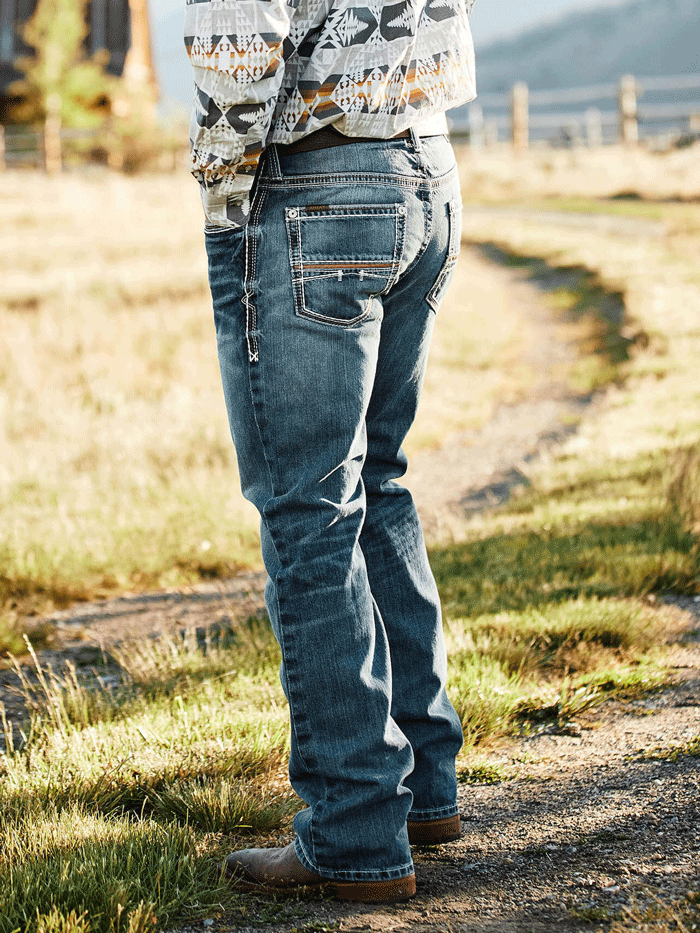 Ariat Men's M4 Low Rise Coltrane Boot Cut Jean Durango - Durable Western Denim for Cowboy Boots & Casual Wear