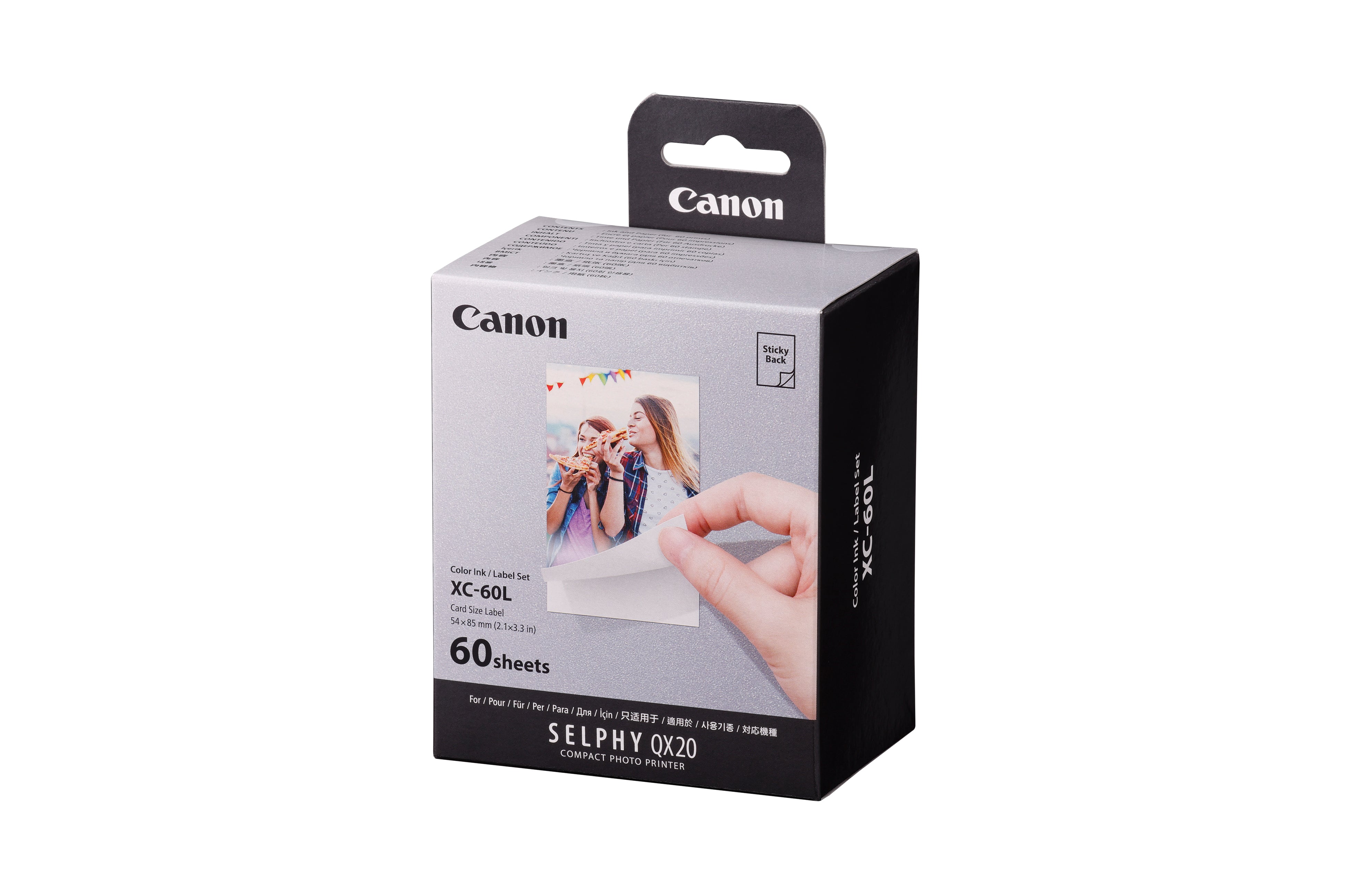Canon SELPHY XC-60L Color Ink & Sticker Combo Pack - Compatible with CP1300, CP1500 Printers - Perfect for Photo Printing, Scrapbooking, and DIY Projects