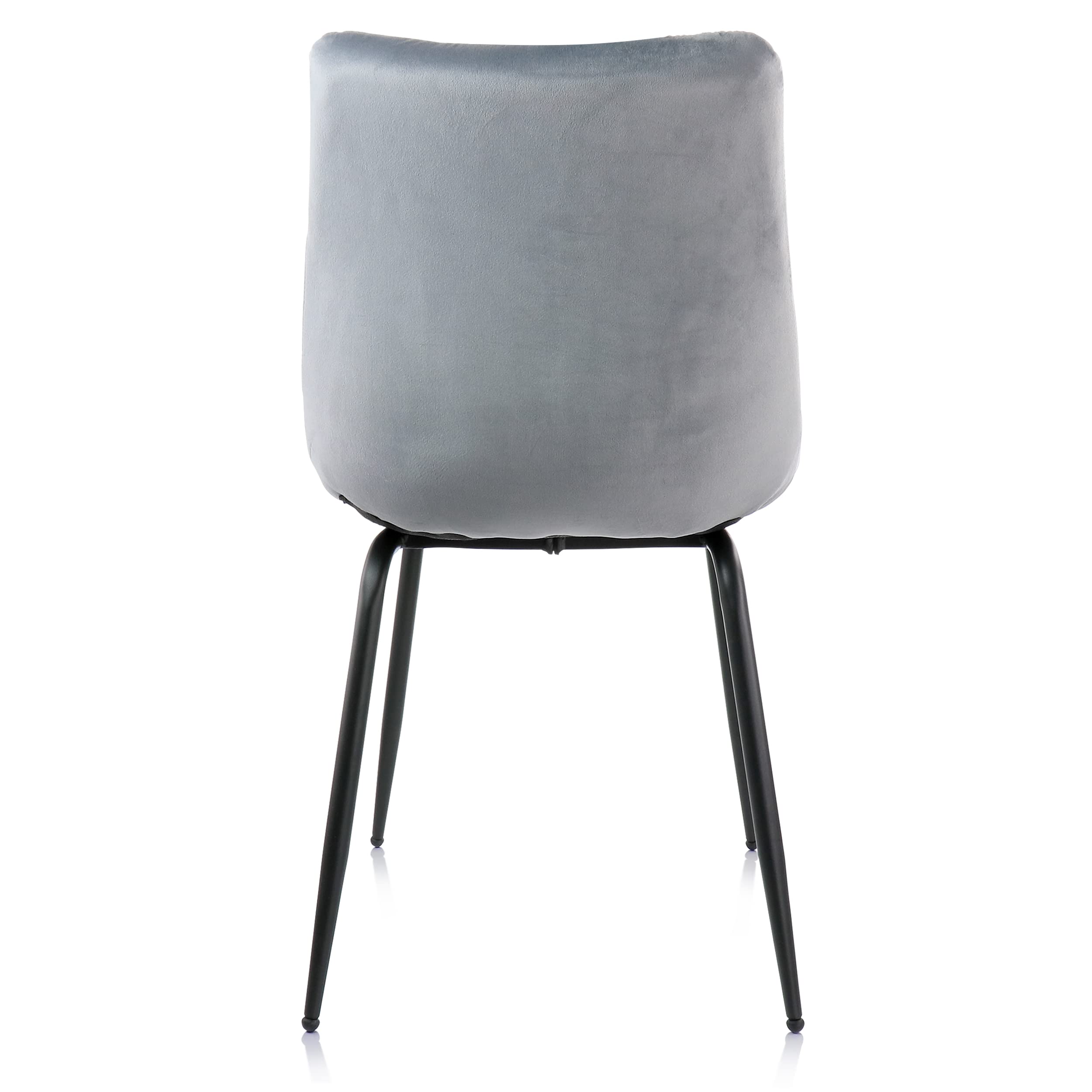 Elama Gry Tufted Chair Set of 2 - Modern Gray Upholstered Accent Chairs for Living Room, Bedroom, or Office - Comfortable Lounge Seating Furniture for Home Decor