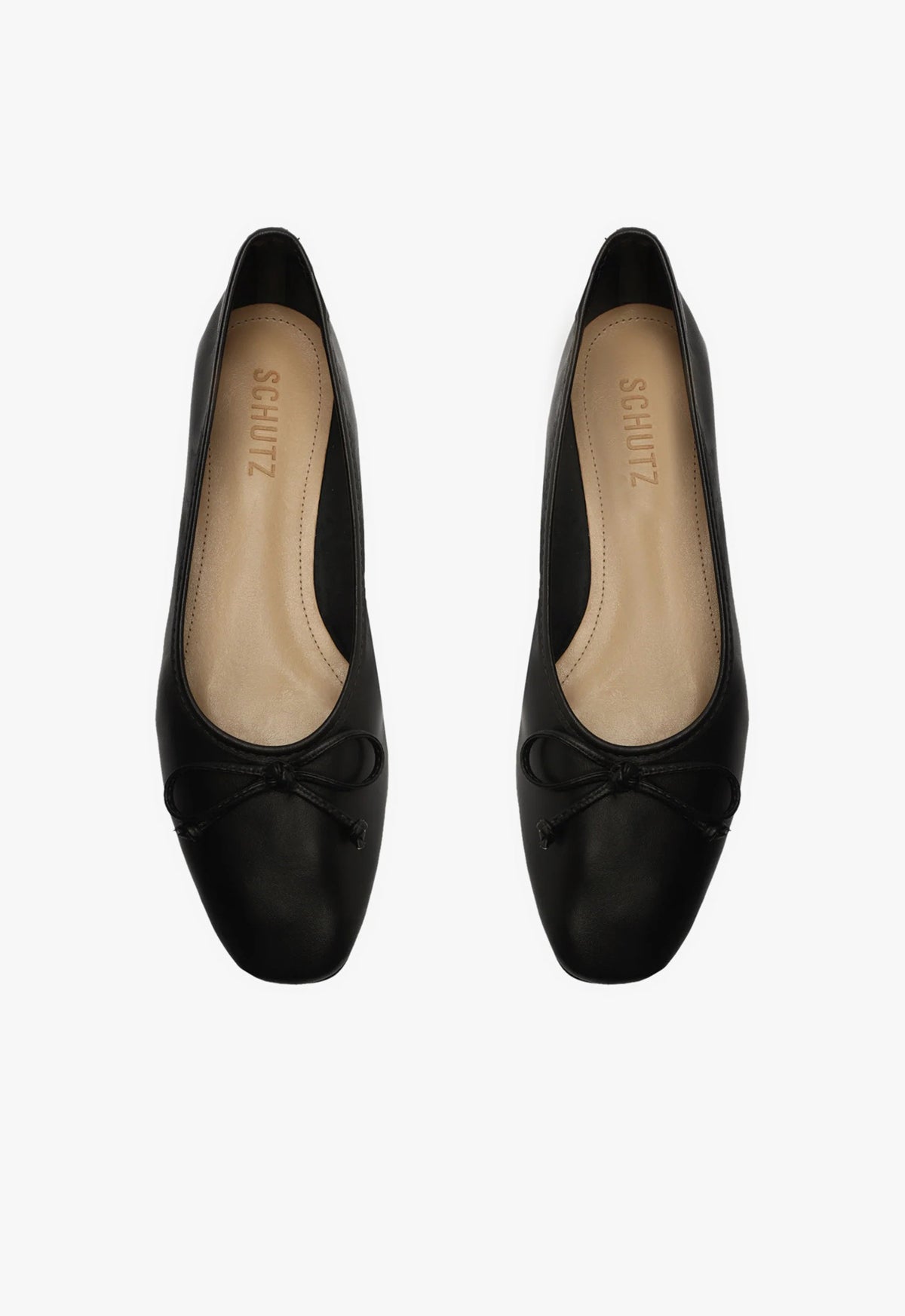 Arissa Women's Black Leather Ballet Flats - Comfortable Slip-On Shoes for Work, Travel & Casual Wear