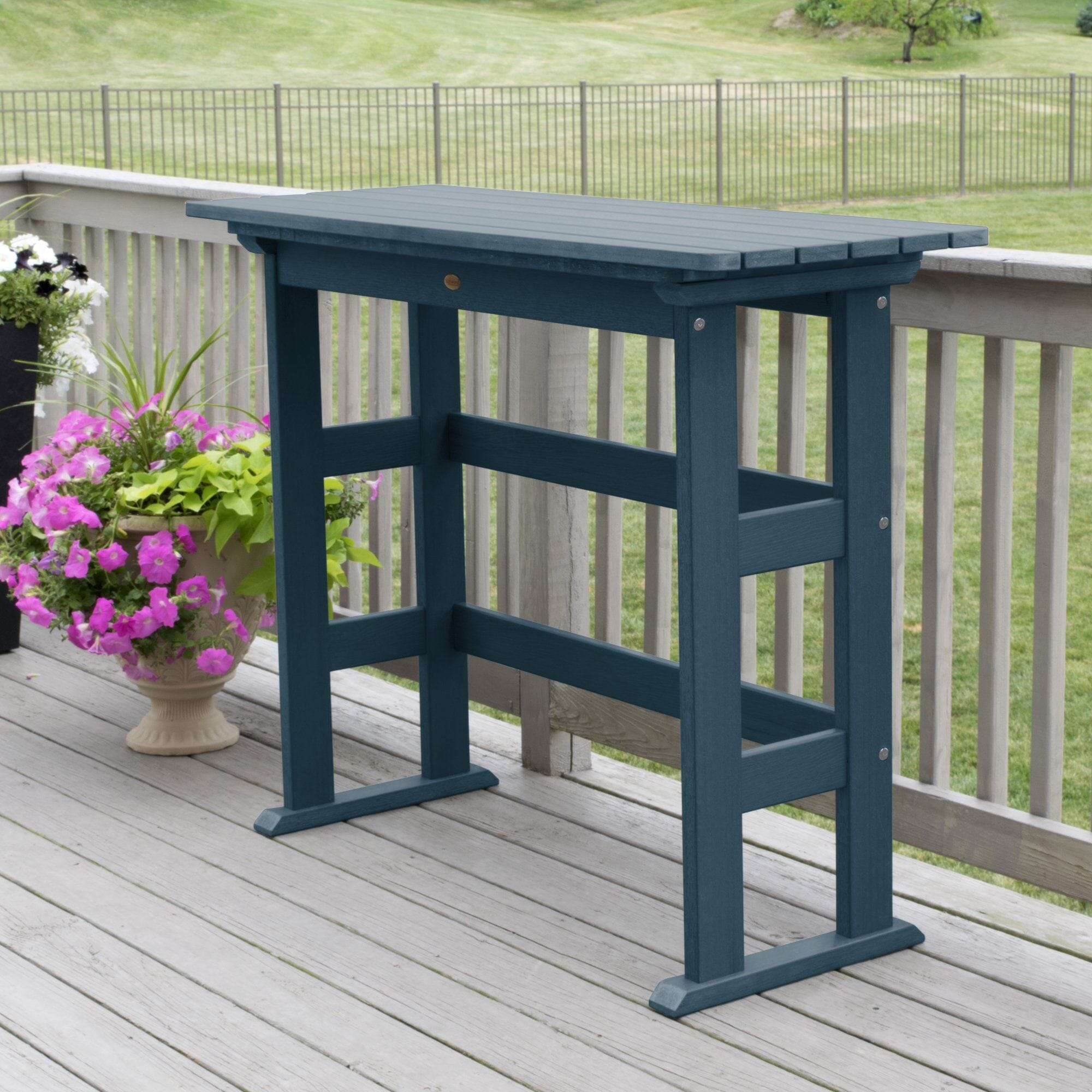 Refurbished Lehigh Bar Height Balcony Table - Outdoor Bistro Set for Patio, Deck & Small Spaces - Perfect for Coffee, Dining & Relaxing
