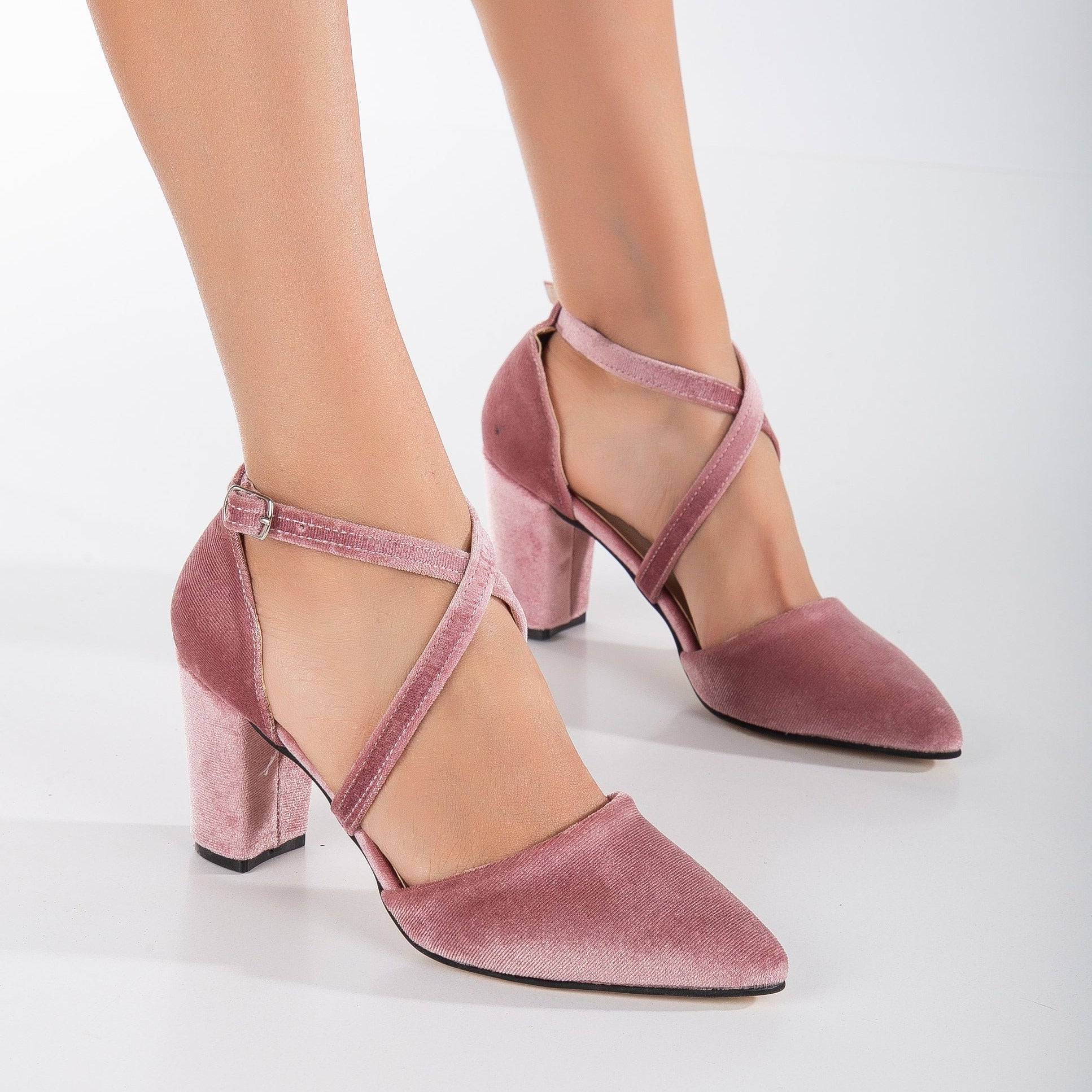 Royal Rose Velvet Bridal Shoes for Women - Elegant Wedding Heels with Comfortable Cushioning | Perfect for Bridal Ceremonies, Proms, and Formal Occasions