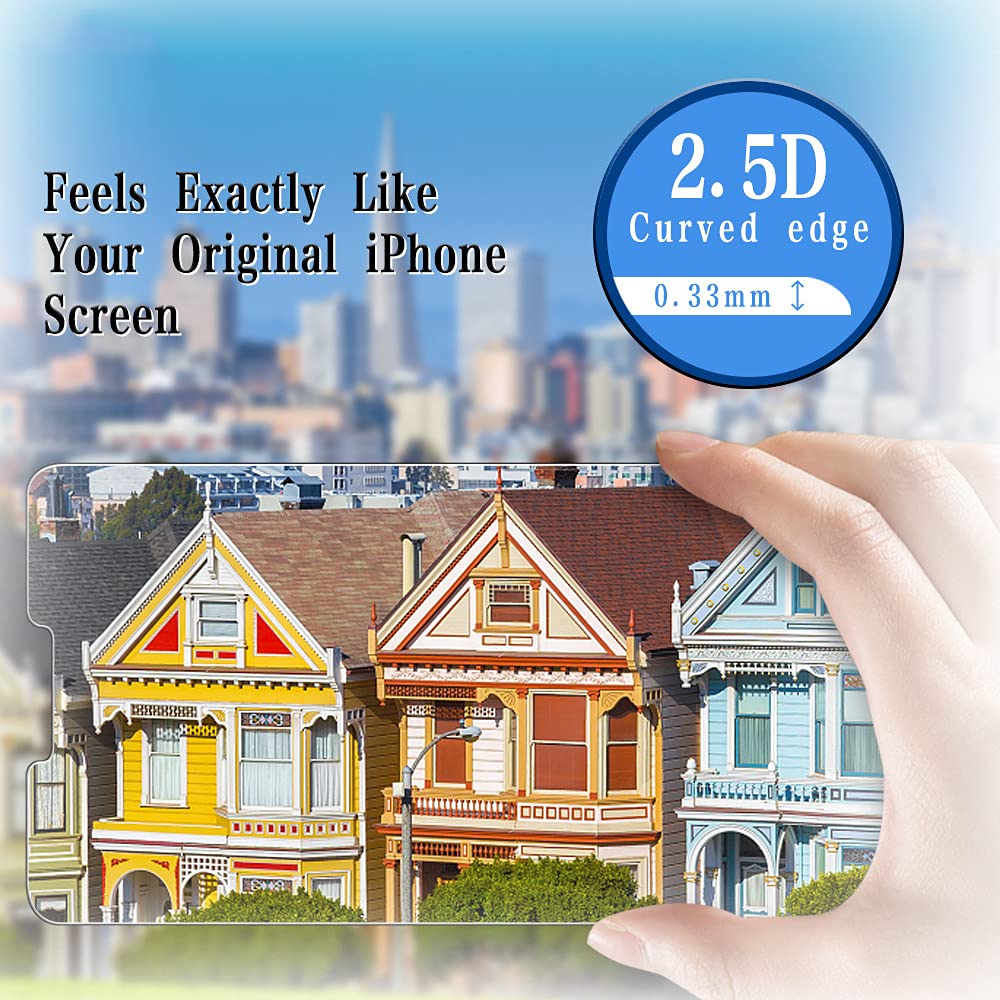 [2+2 Pack] VF iPhone 13/13 Pro/13 Pro Max Screen Protector & Camera Lens Protector Set with Easy Installation Kit - 6.7 Inch Tempered Glass for Daily Protection & Scratch Resistance (Perfect for Work, Travel & Outdoor Use)