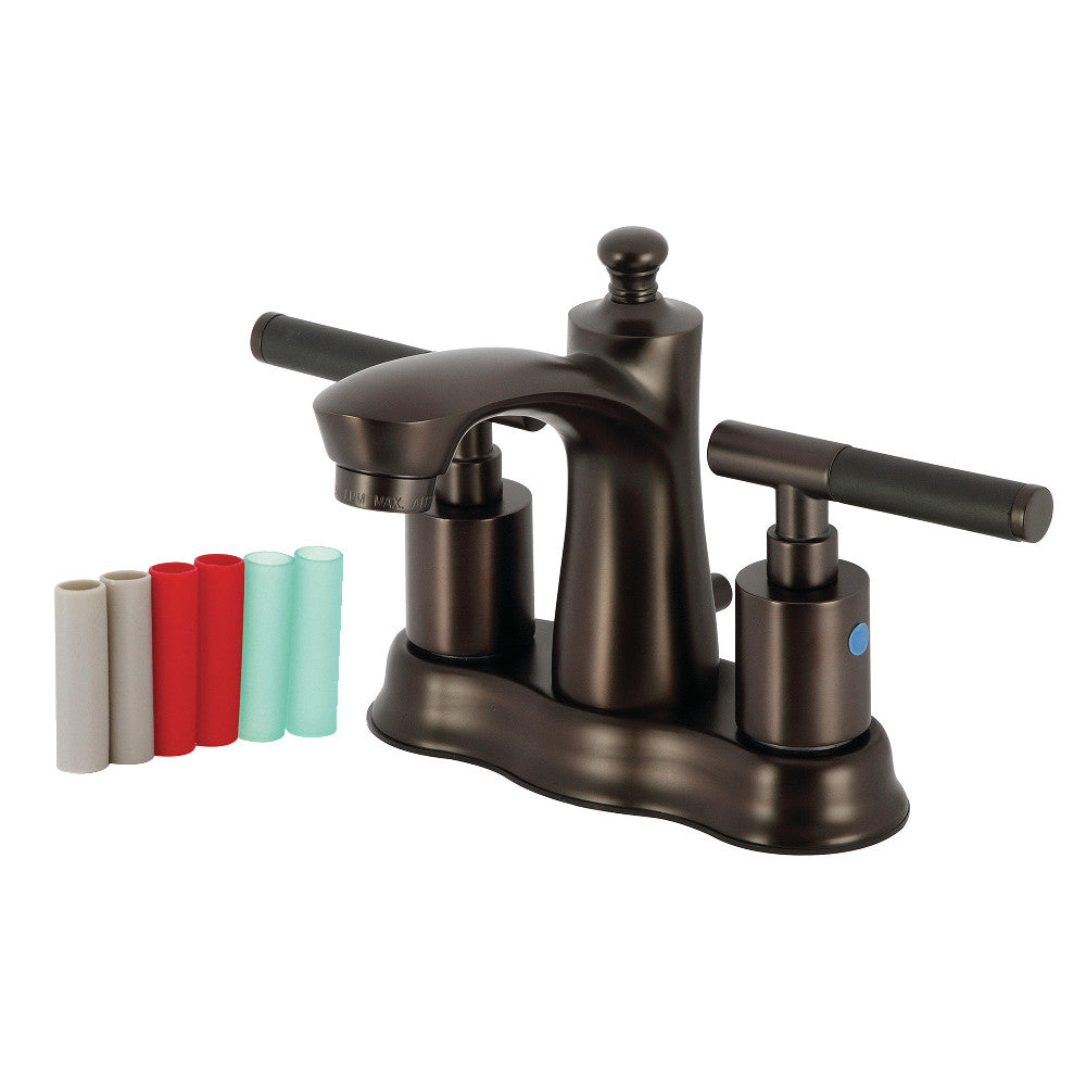 Kingston Brass FB7611CKL Kaiser 4-Inch Centerset Bathroom Faucet with Pop-Up Drain - Perfect for Modern Bathroom Vanities and Sink Upgrades