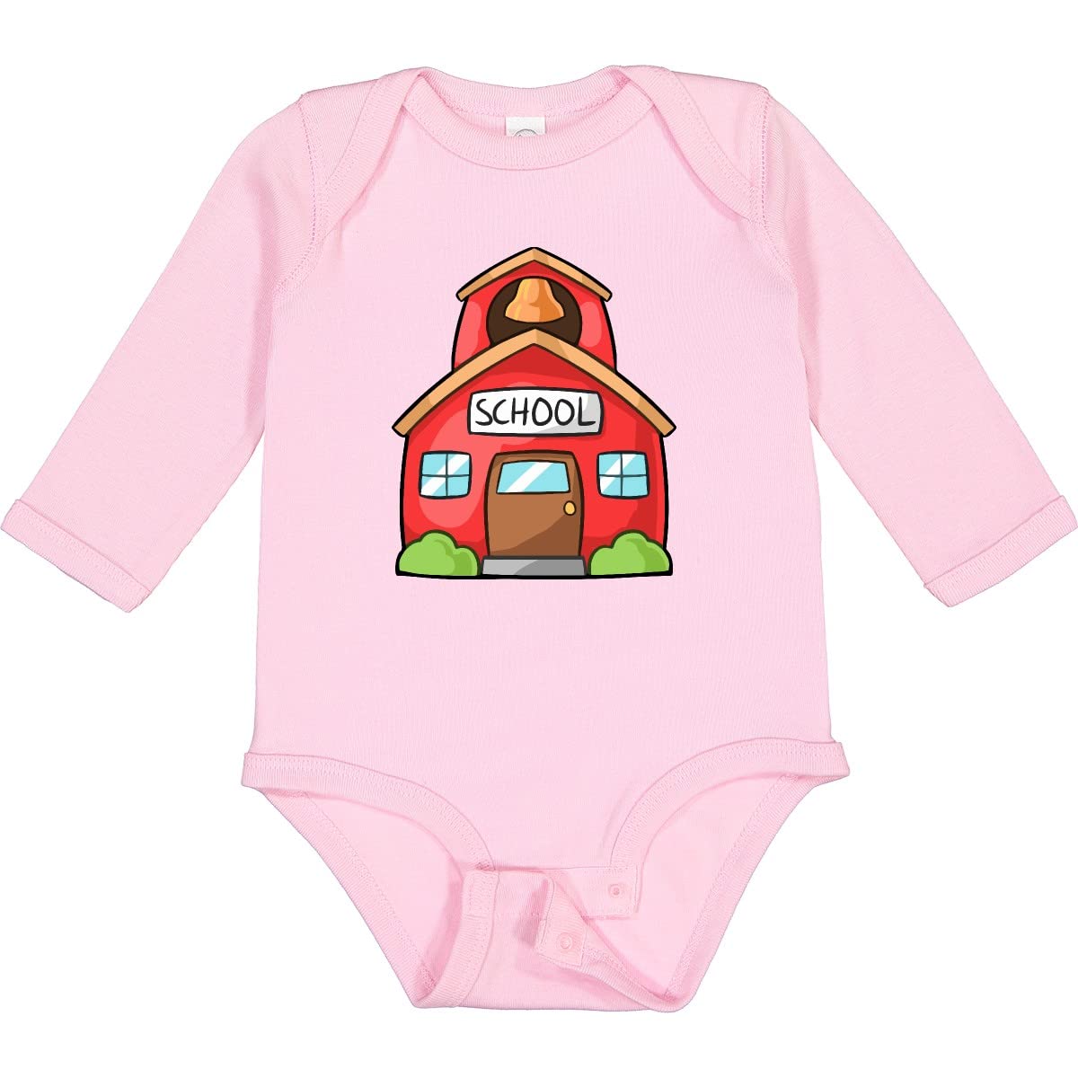 Inktastic Adorable School House Print Long Sleeve Baby Bodysuit - Perfect for Daycare, Playdates & Family Photos