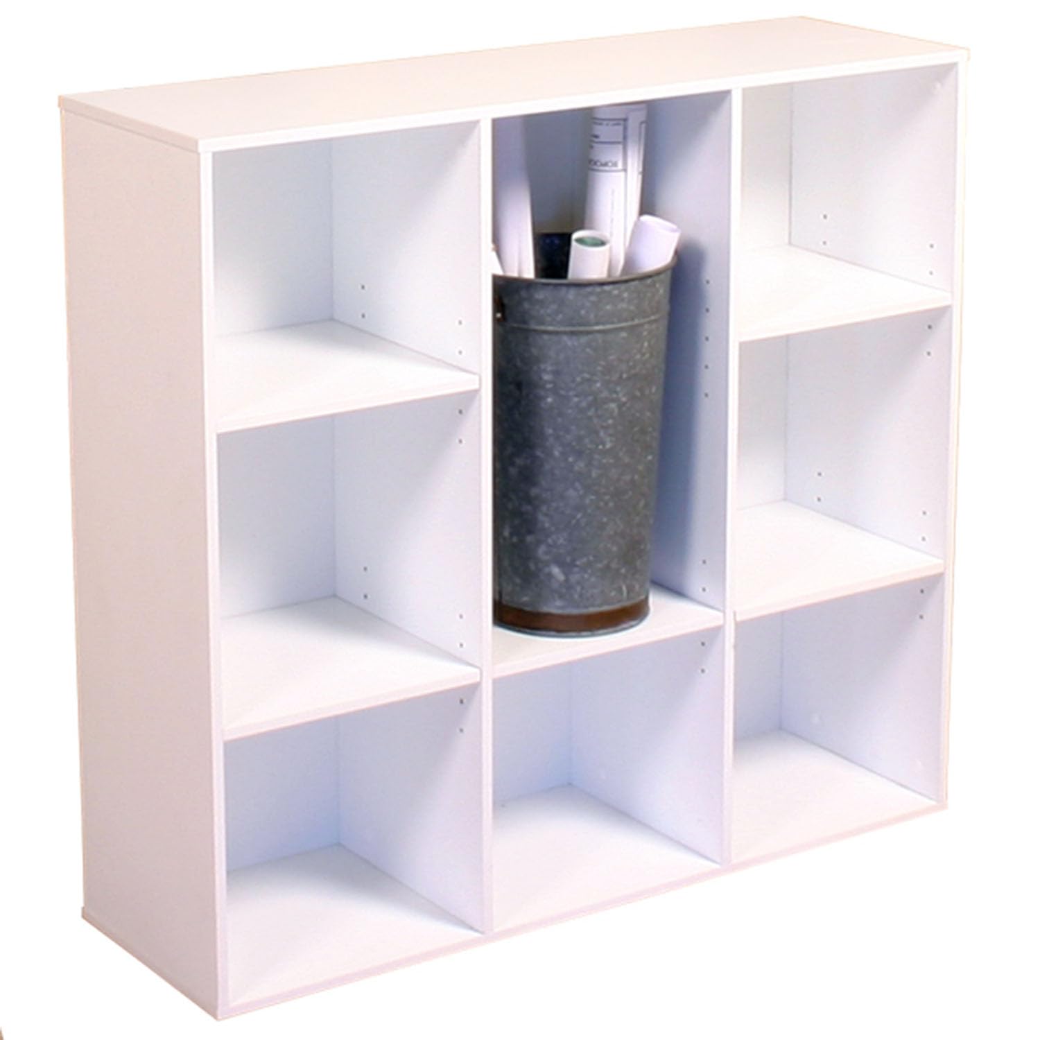 Venture Horizon 9-Cubby Bookcase - White Wooden Storage Shelf for Kids Room, Living Room & Office Organization - Perfect for Books, Toys & Home Decor