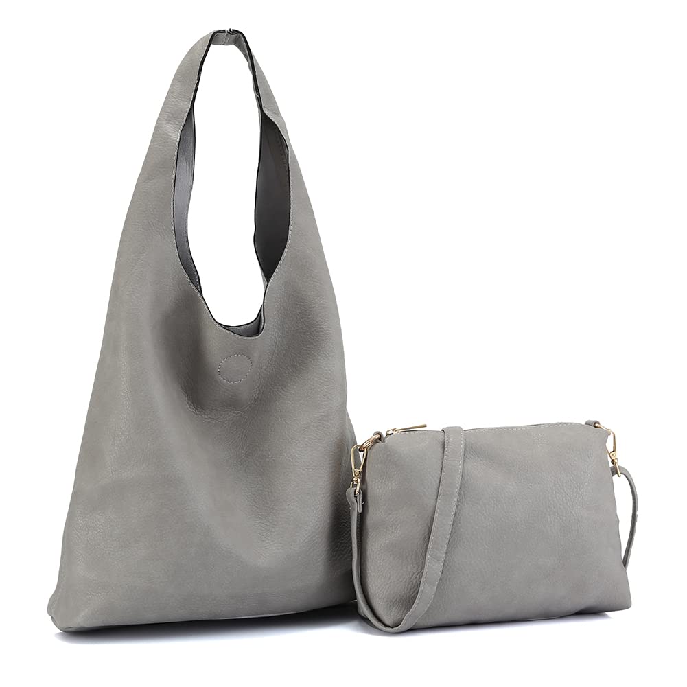 Stylish Slouchy Hobo Handbags for Women - PU Leather Crossbody & Shoulder Tote Purse Set with Top Handle | Perfect for Work, Travel & Everyday Use