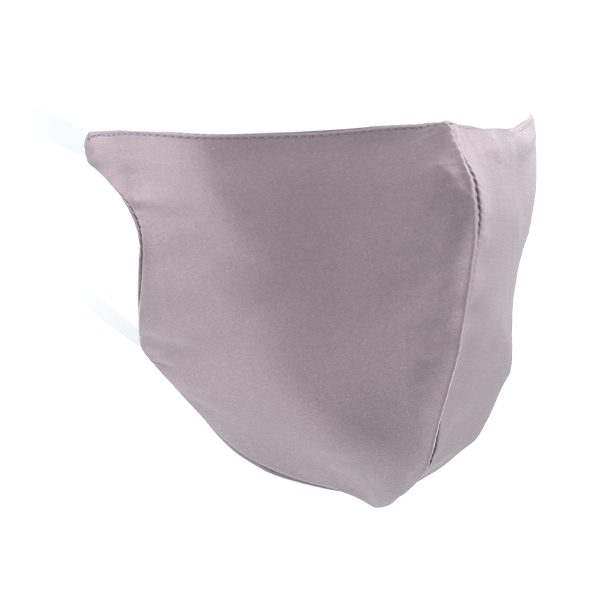 Luxury Silk Face Mask in Silver - Breathable & Comfortable for Daily Wear, Travel, and Special Occasions