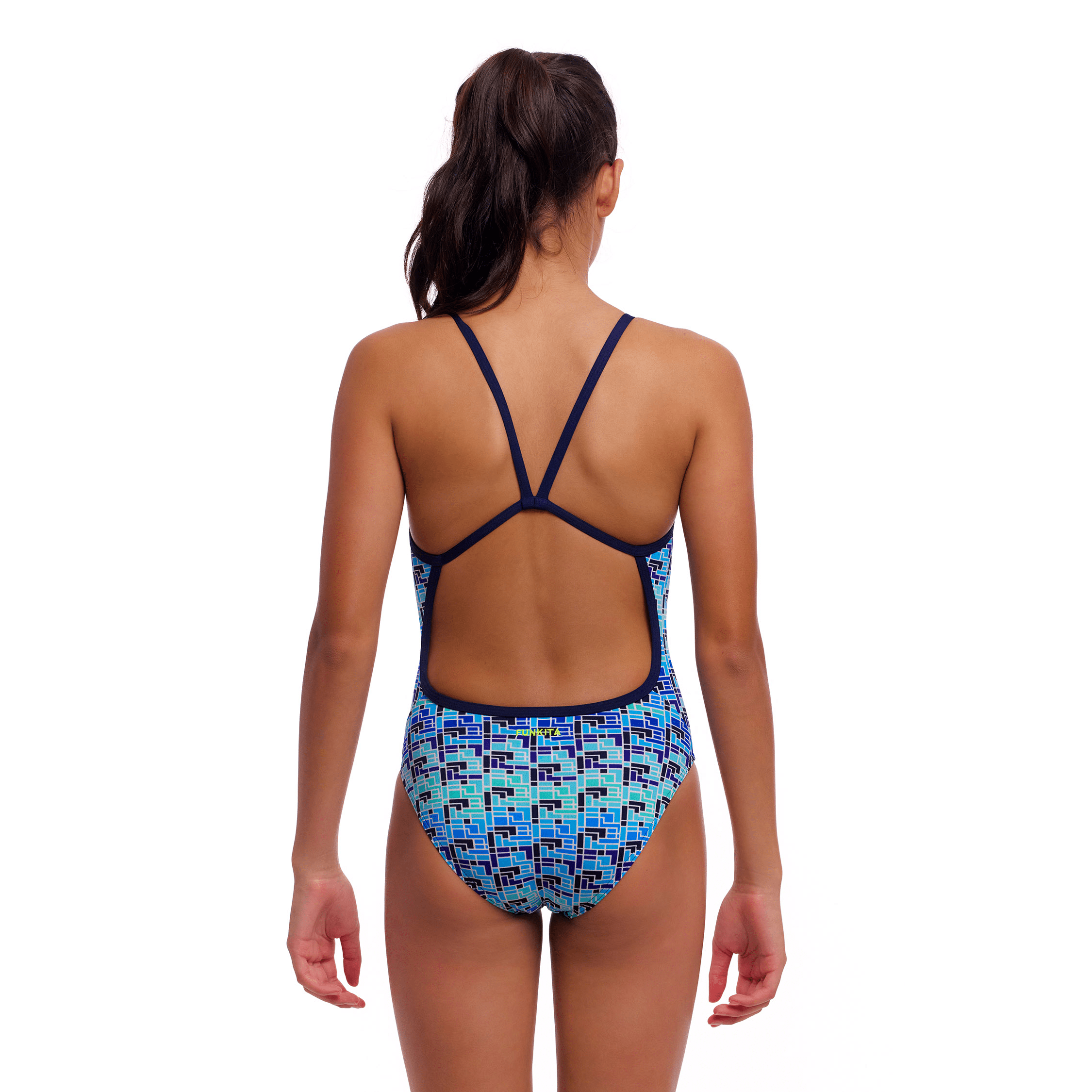 Funkita Jack Stack Single Strap Girls Swimsuit - Stylish One-Shoulder Bathing Suit for Teen & Junior - Perfect for Pool, Beach & Water Sports