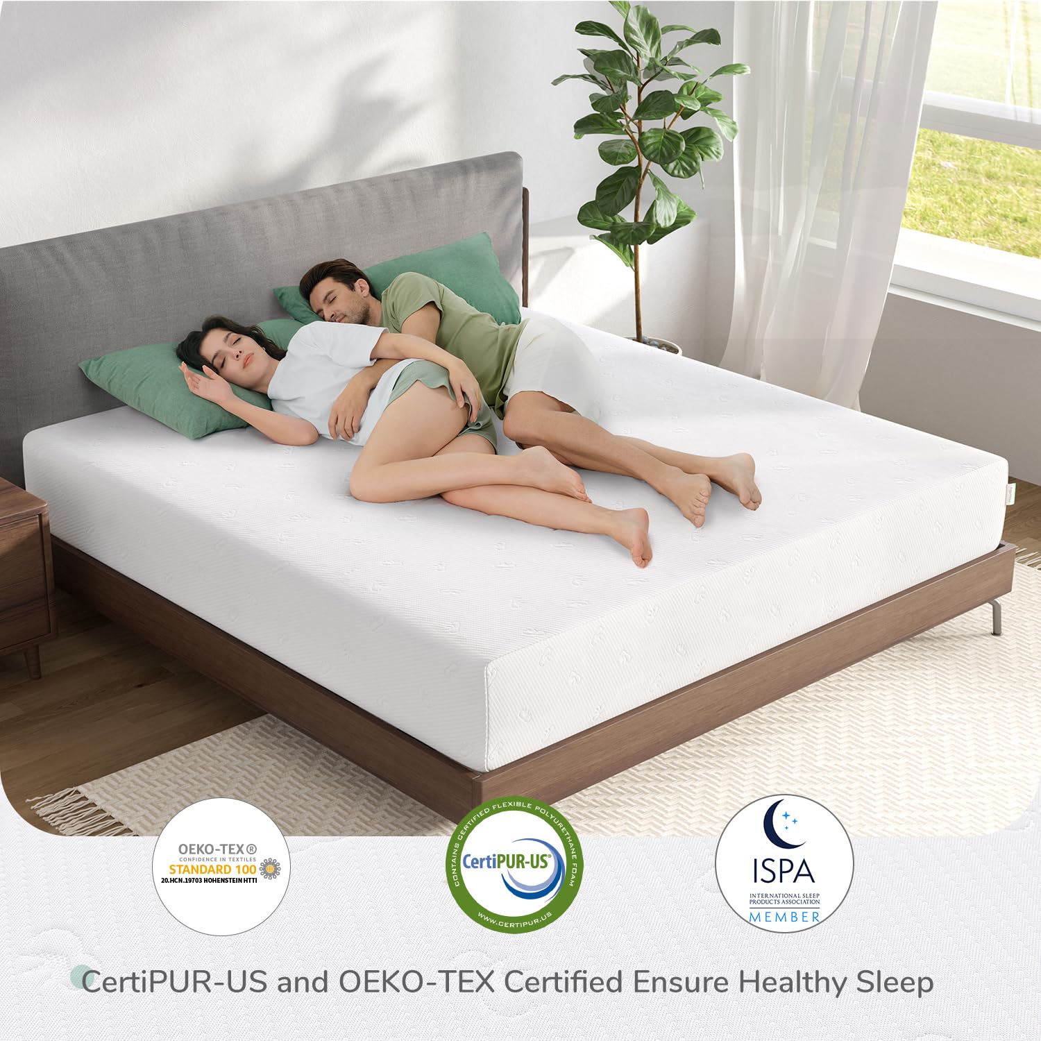 Novilla 8 Inch Queen Size Memory Foam Mattress - CertiPUR-US Certified, Medium Firm Support for Pressure Relief & Comfort Sleep, Removable Washable Cover - Perfect for Bedrooms, Guest Rooms & Small Spaces