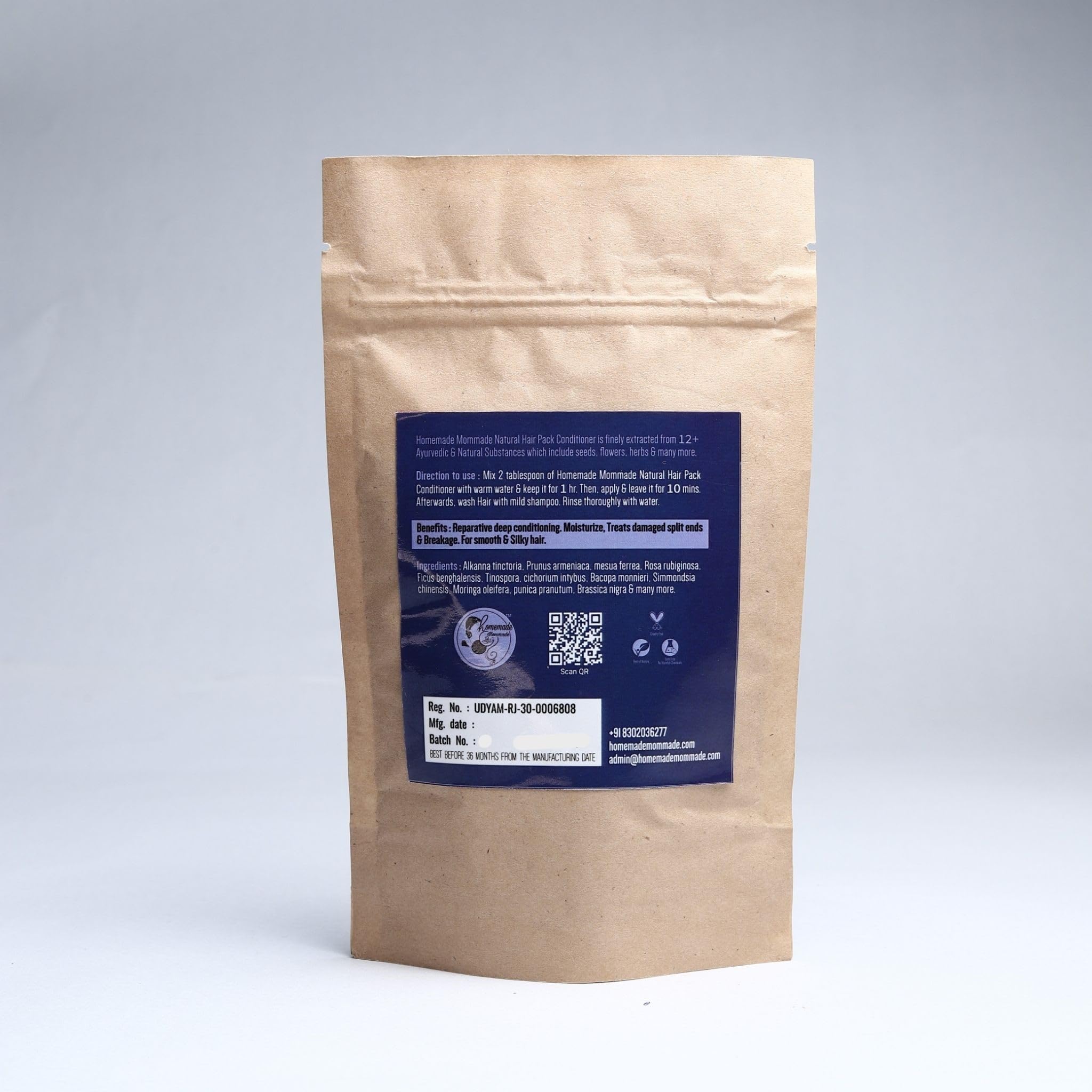 Homemade-Mommade Hair Pack Conditioner (50g) - Natural Deep Conditioning Treatment for Dry & Damaged Hair - Perfect for At-Home Hair Care & Salon Use