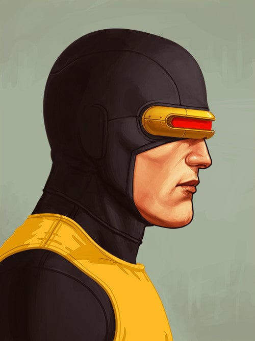 Cyclops Mike Mitchell Poster - Limited Edition X-Men Art Print for Comic Fans, Home & Office Decor