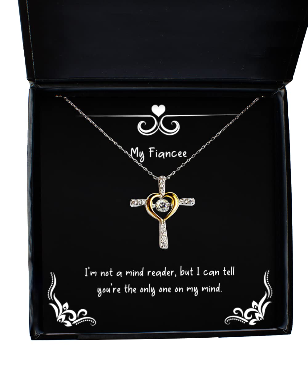 Unique 'I'm Not a Mind Reader' Fiancee Necklace - Romantic Cross Dancing Pendant for Engagement, Wedding & Girlfriend Gifts | Perfect for Anniversaries, Valentine's Day & Special Occasions