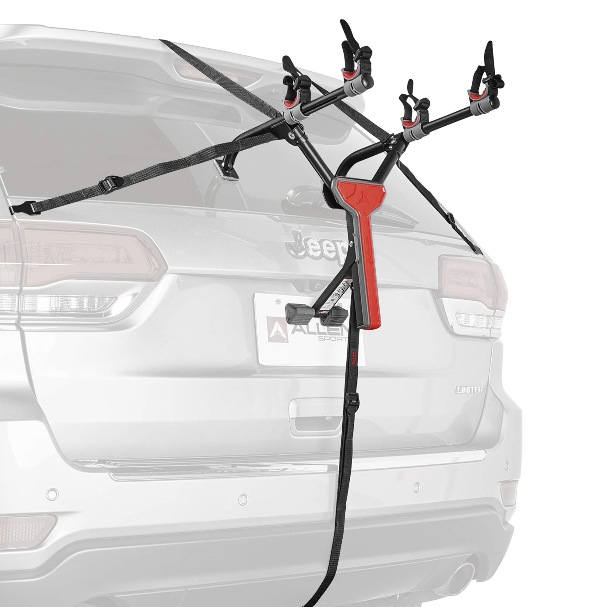 Allen Sports Ultra Compact Folding 2-Bike Trunk Mount Rack - Model MT2-B | Lightweight Car Bike Carrier for Road & Mountain Bikes | Perfect for Road Trips, Camping & Outdoor Adventures