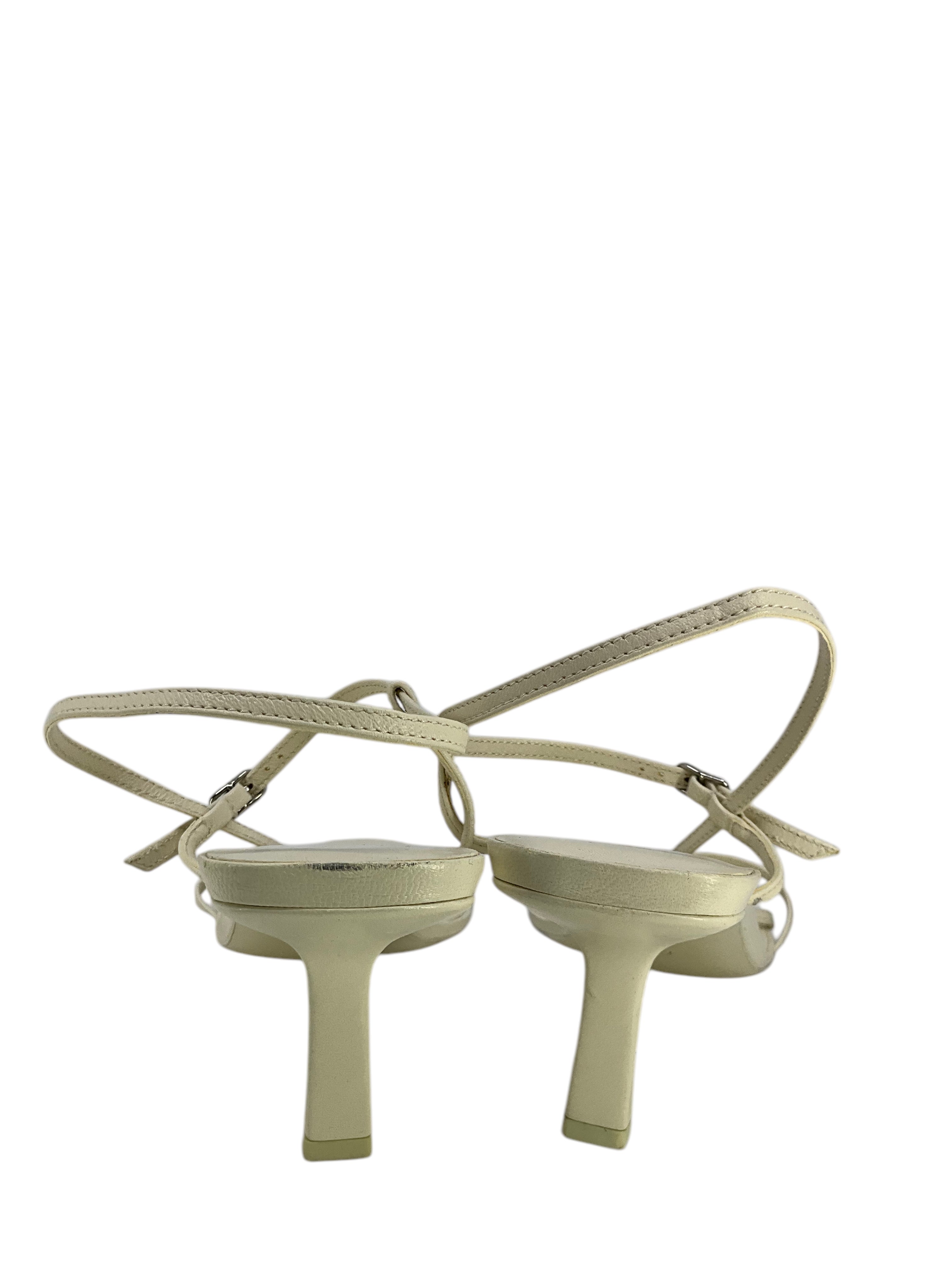 THE ROW Genuine Leather Bare Sandals Women's Size 8.5 - Comfortable Nude Flat Sandals for Summer, Beach & Casual Outfits