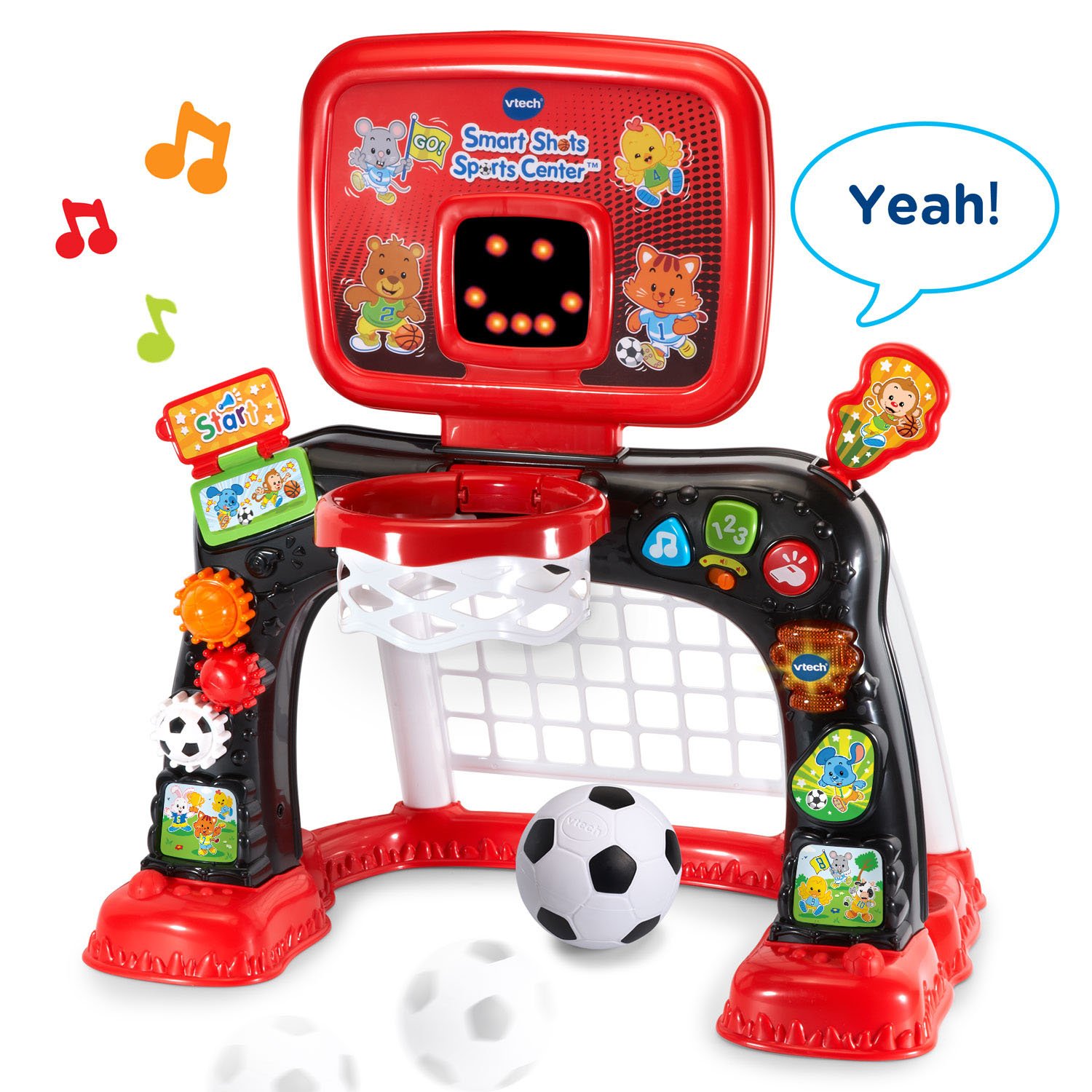 VTech Smart Shots Sports Center - Interactive Basketball & Soccer Toy for Toddlers & Kids Ages 1-3 Years - Early Learning Activity Toy for Motor Skills Development - Perfect for Playrooms, Daycares & Birthday Gifts