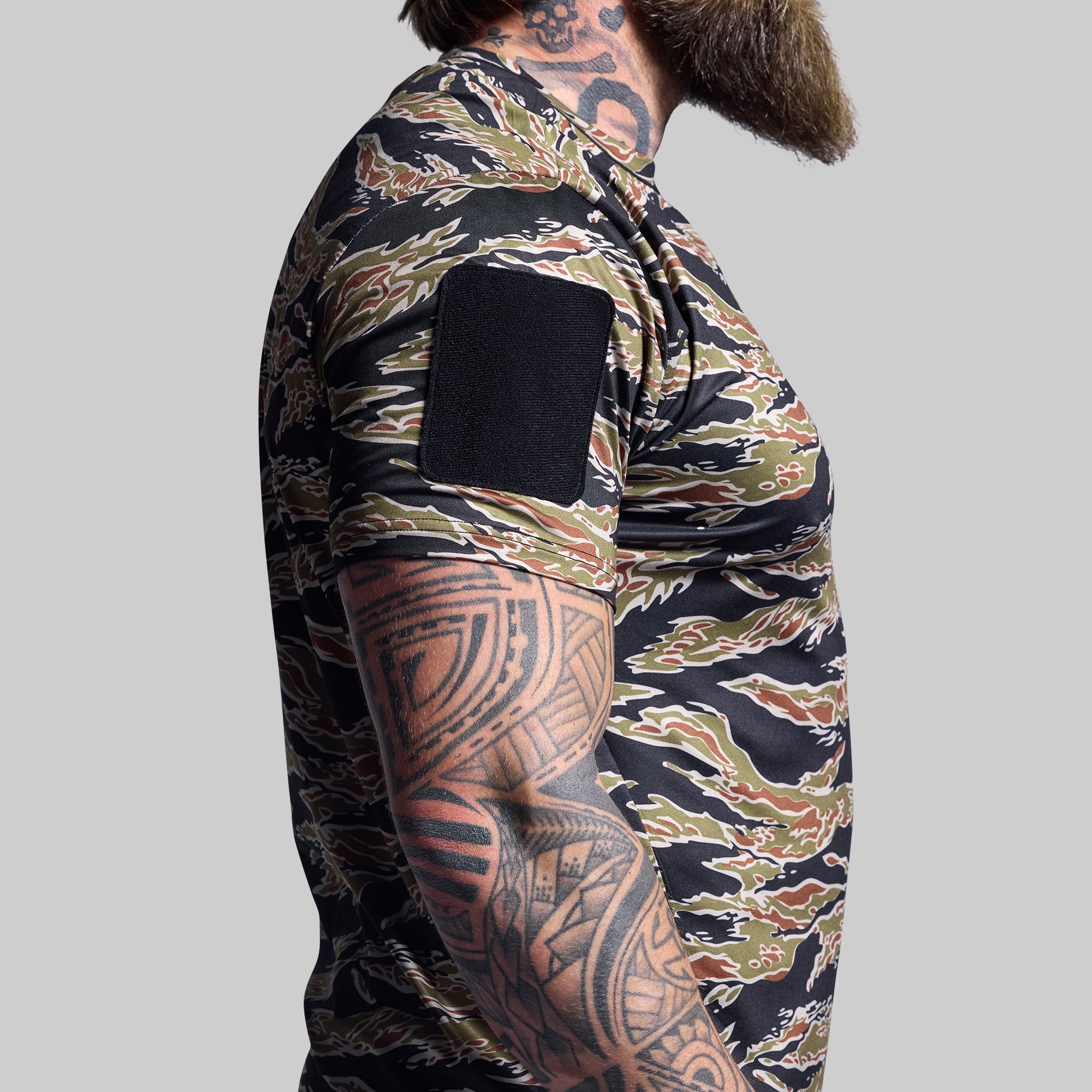 Range Shirt (Jungle Tiger Print) - Men's Casual Button-Up Shirt for Outdoor Adventures and Street Style