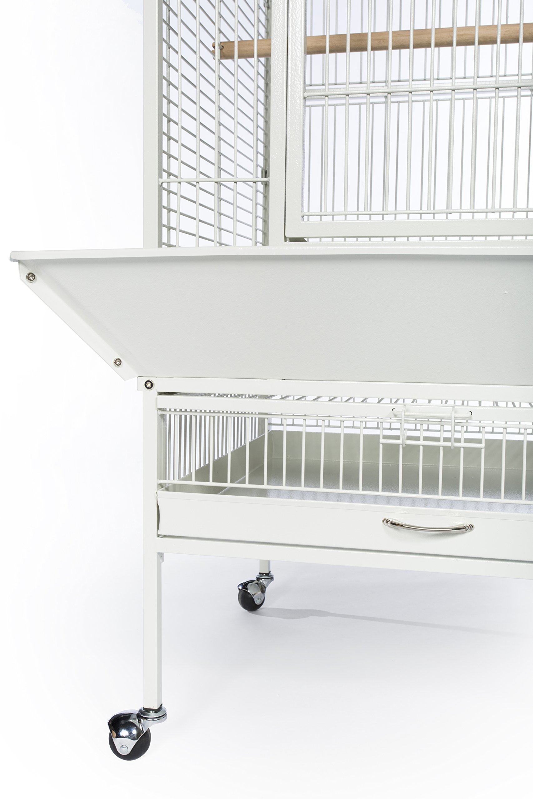 Prevue Pet Products 34522 Large Dometop Bird Cage in Chalk White - Spacious Home for Parrots, Cockatiels & Small Birds - Perfect for Living Rooms, Bedrooms & Outdoor Aviaries
