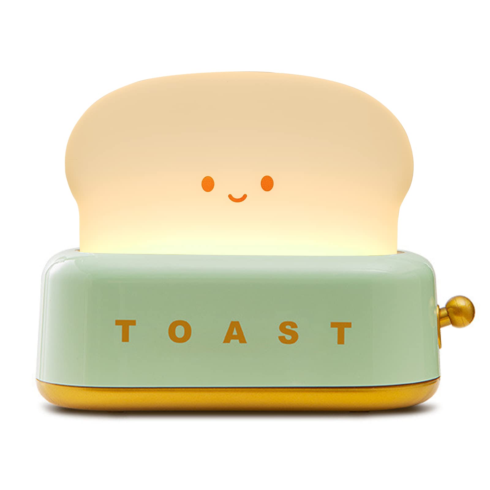 Rechargeable Toast Night Light - Adjustable Brightness, Portable Bread Lamp for Kids & Teens | Cute Bedside Nightlight, Desk Decor for Girls Room, Christmas Gift Idea | Perfect for Bedtime, Nursery, Dorm & Cozy Home Decor