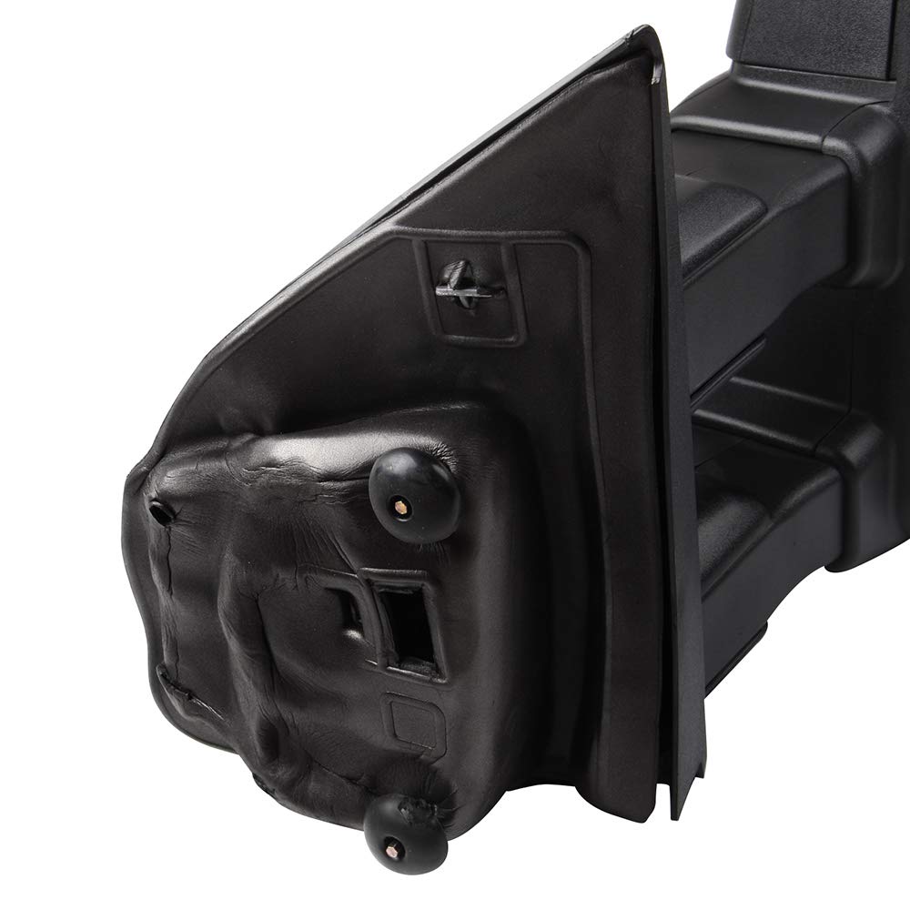 2015-2017 Ford F150 Power Heated Towing Mirrors with Turn Signal & Puddle Light - Black Housing & Conversion Plug (LH/RH Pair) - Perfect for Enhanced Visibility & Safe Towing