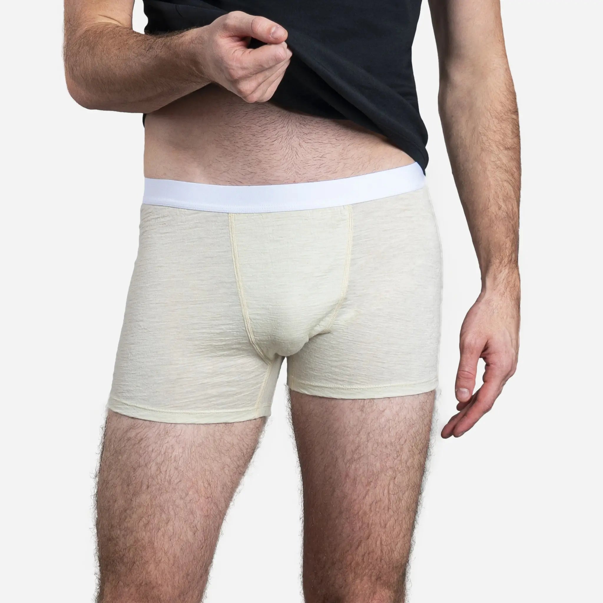 Ultra-Soft Men's Alpaca Wool Boxer Briefs - 160 GSM Lightweight Underwear for All-Day Comfort | Perfect for Travel, Hiking & Cold Weather Activities