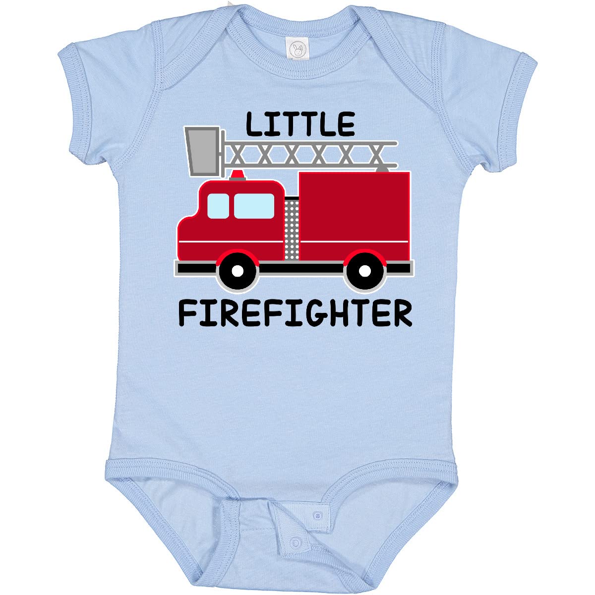 Inktastic Red Fire Little Firefighter Baby Bodysuit - Cute Infant Onesie for Firefighter Lovers - Perfect for Birthdays, Fire Safety Events & Photo Shoots