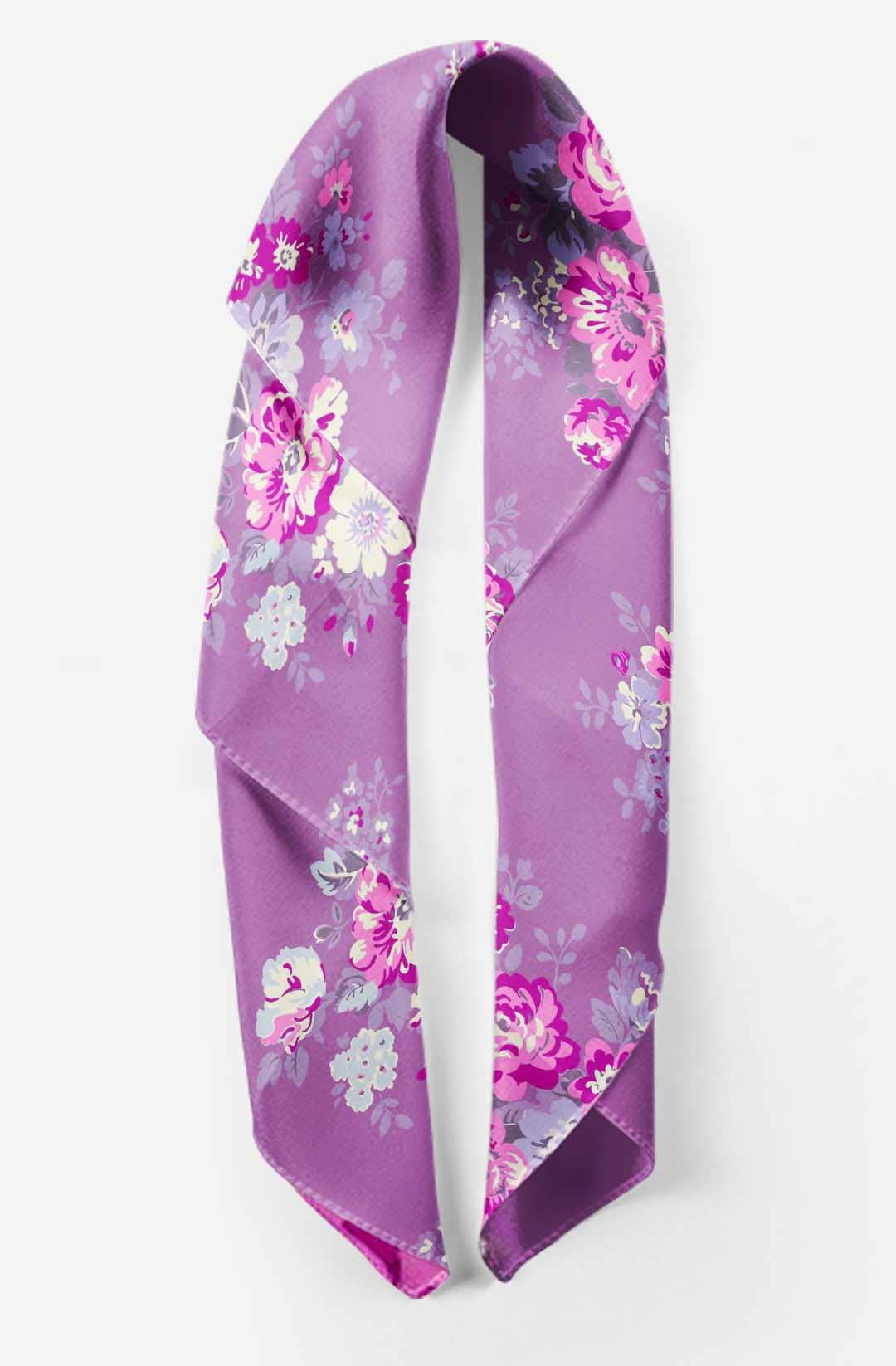 Bimba Printed Pure Silk Scarf for Women - Versatile Hair Wrap, Neck Scarf & Headband Accessory - Perfect for Office, Travel and Special Occasions