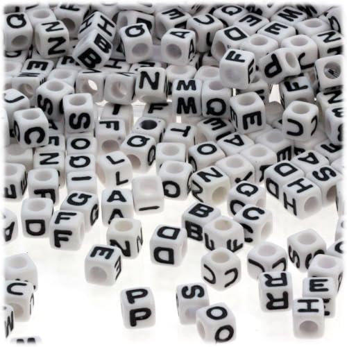 White with Black Text Letter All Letters Mix