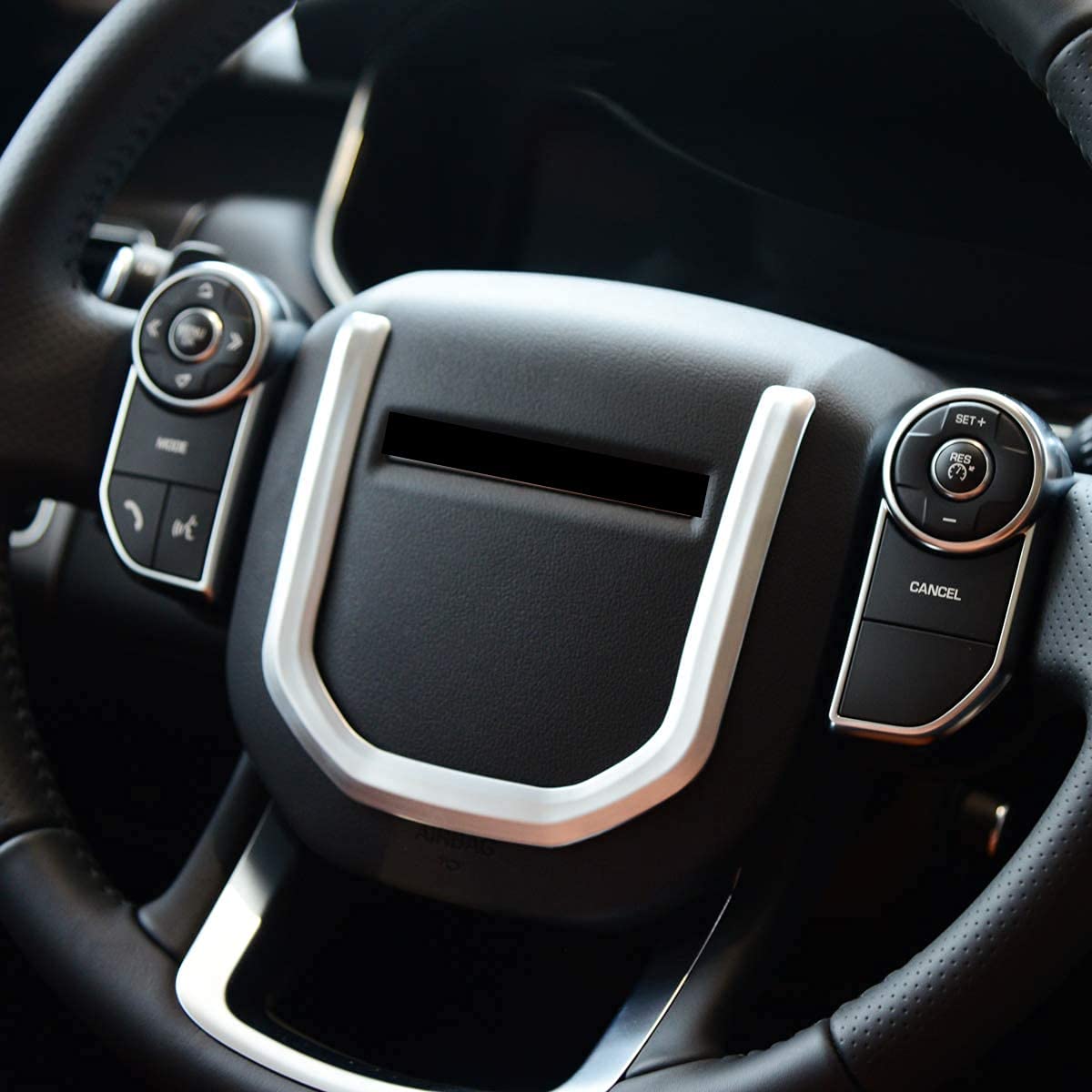 XQauto ABS Chrome Steering Wheel Cover Trim for Land Rover Sport 2014-2020 - Premium Car Interior Accessory for Enhanced Grip & Luxury Driving Experience